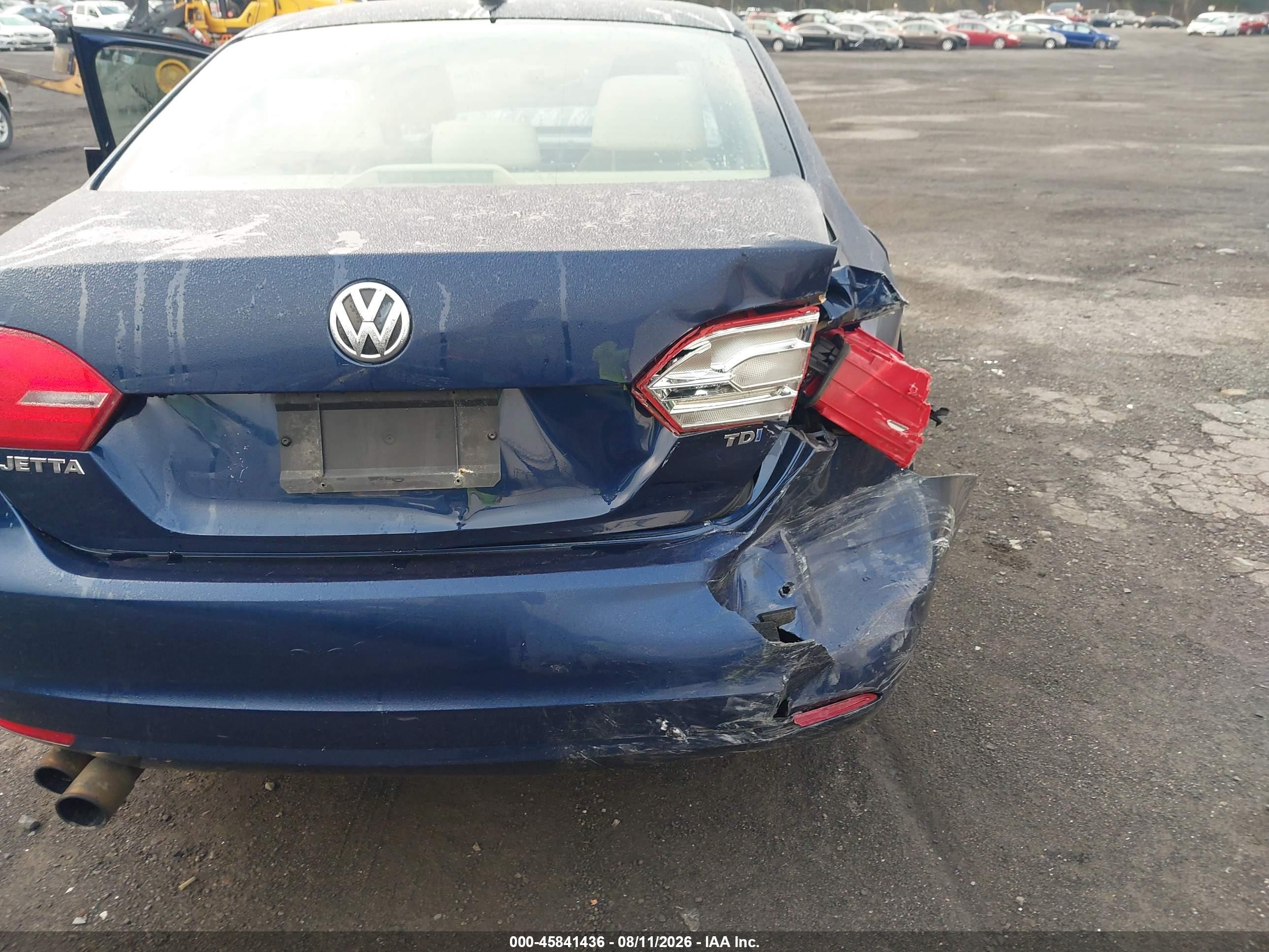 2012 Volkswagen Jetta 2.0l Tdi Blue vin: 3VWLL7AJ4CM407564