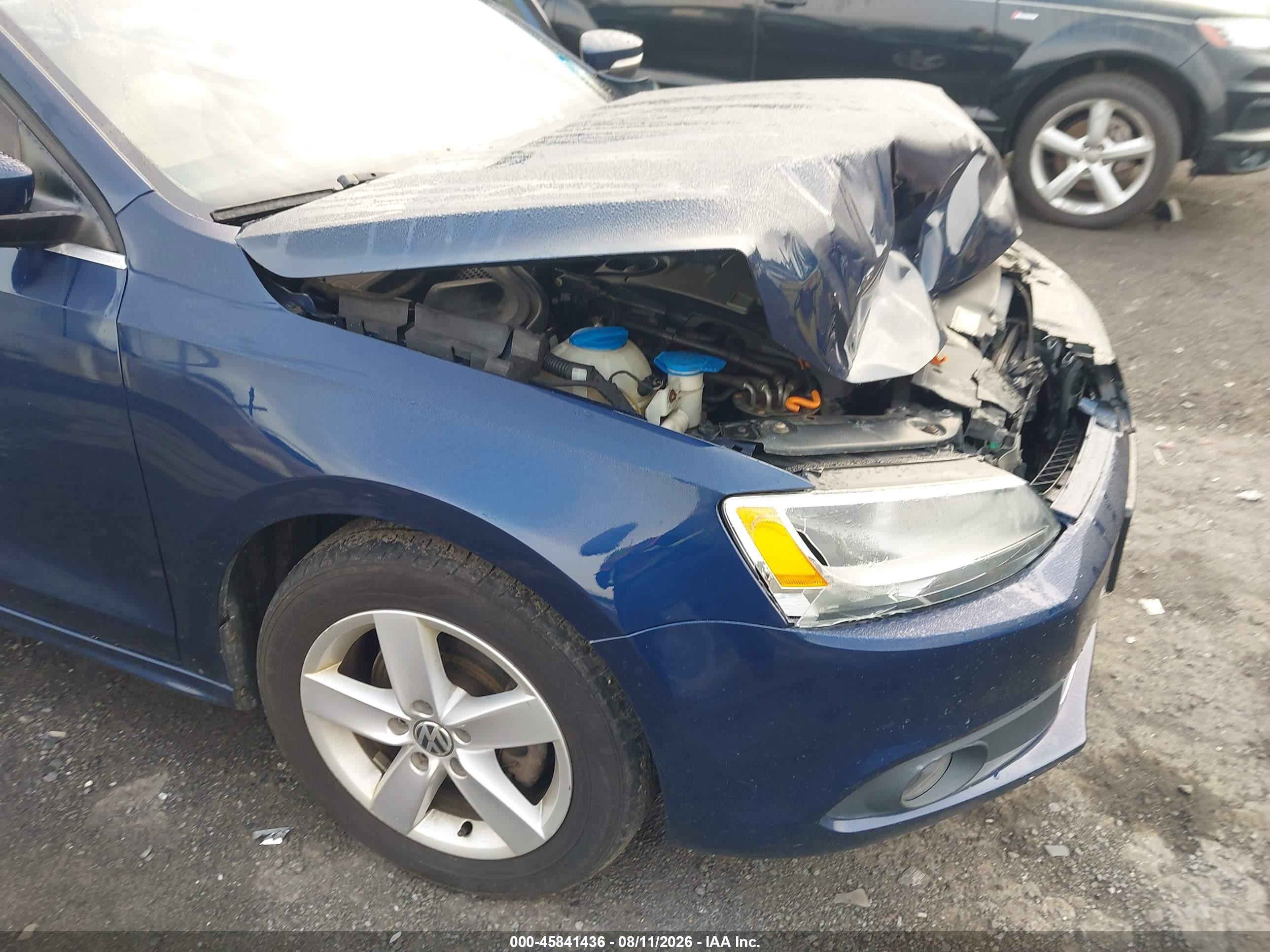 2012 Volkswagen Jetta 2.0l Tdi Blue vin: 3VWLL7AJ4CM407564