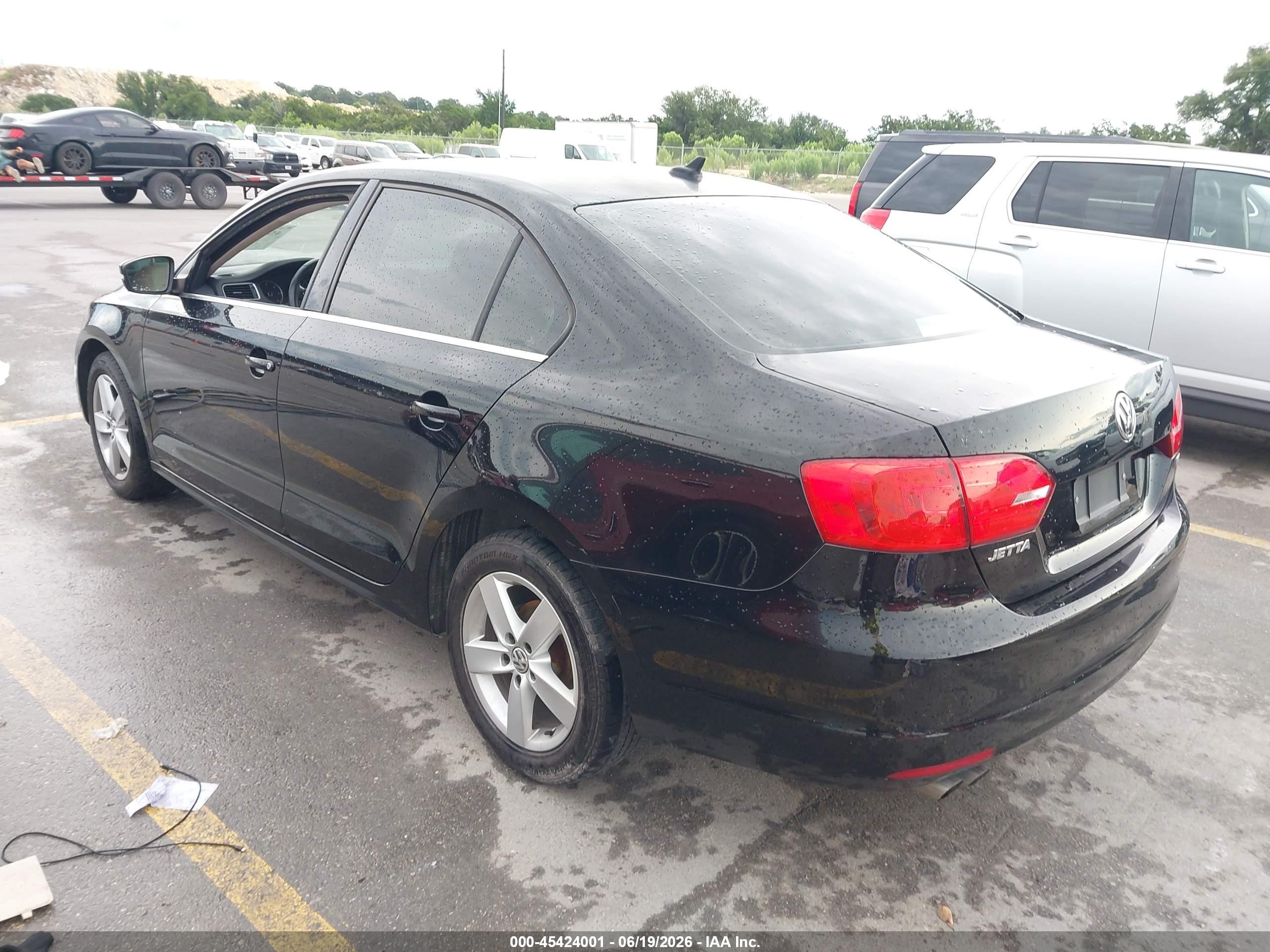 2013 Volkswagen Jetta 2.0l Tdi Black vin: 3VWLL7AJ4DM270546