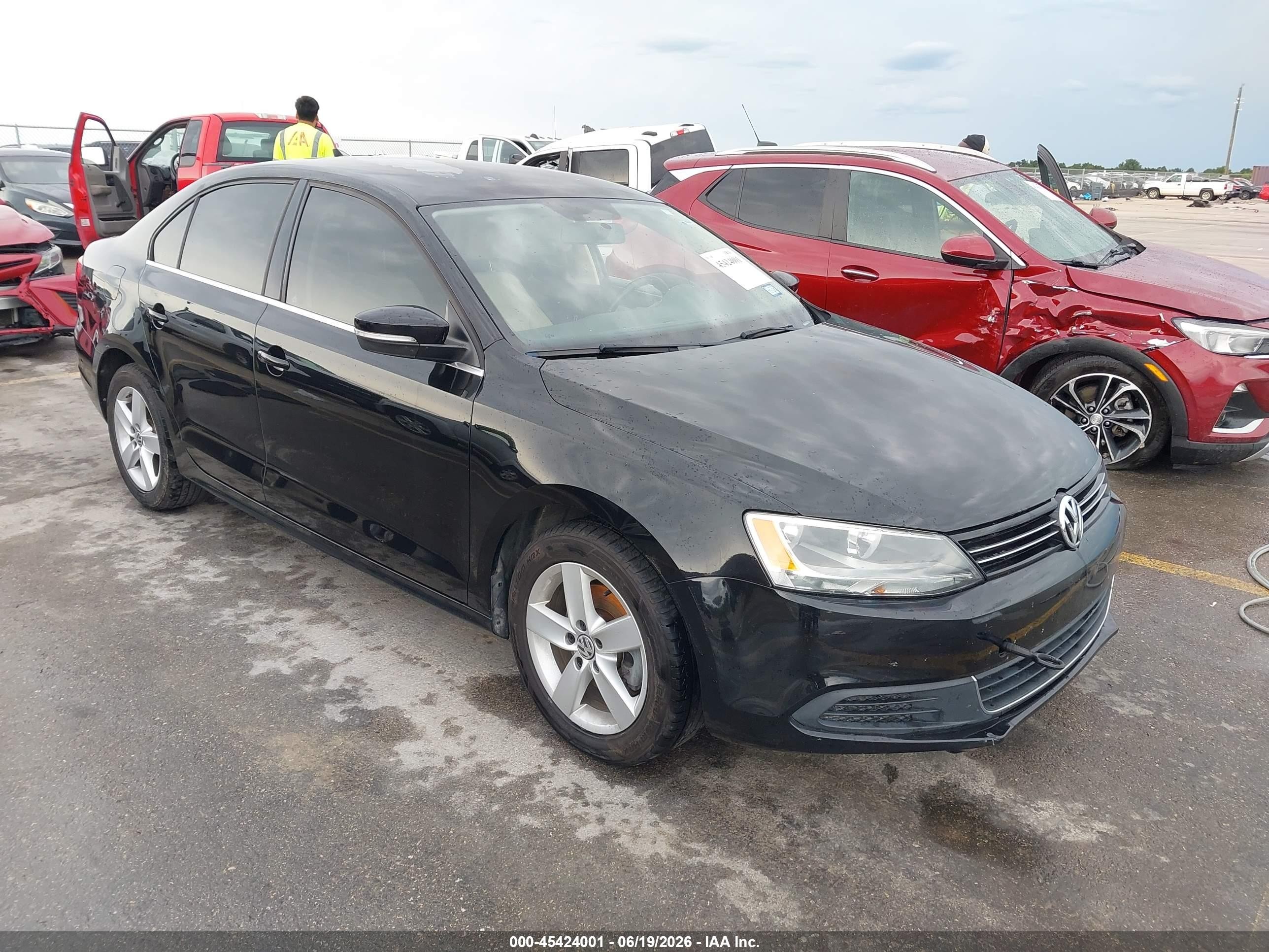 2013 Volkswagen Jetta 2.0l Tdi Black vin: 3VWLL7AJ4DM270546
