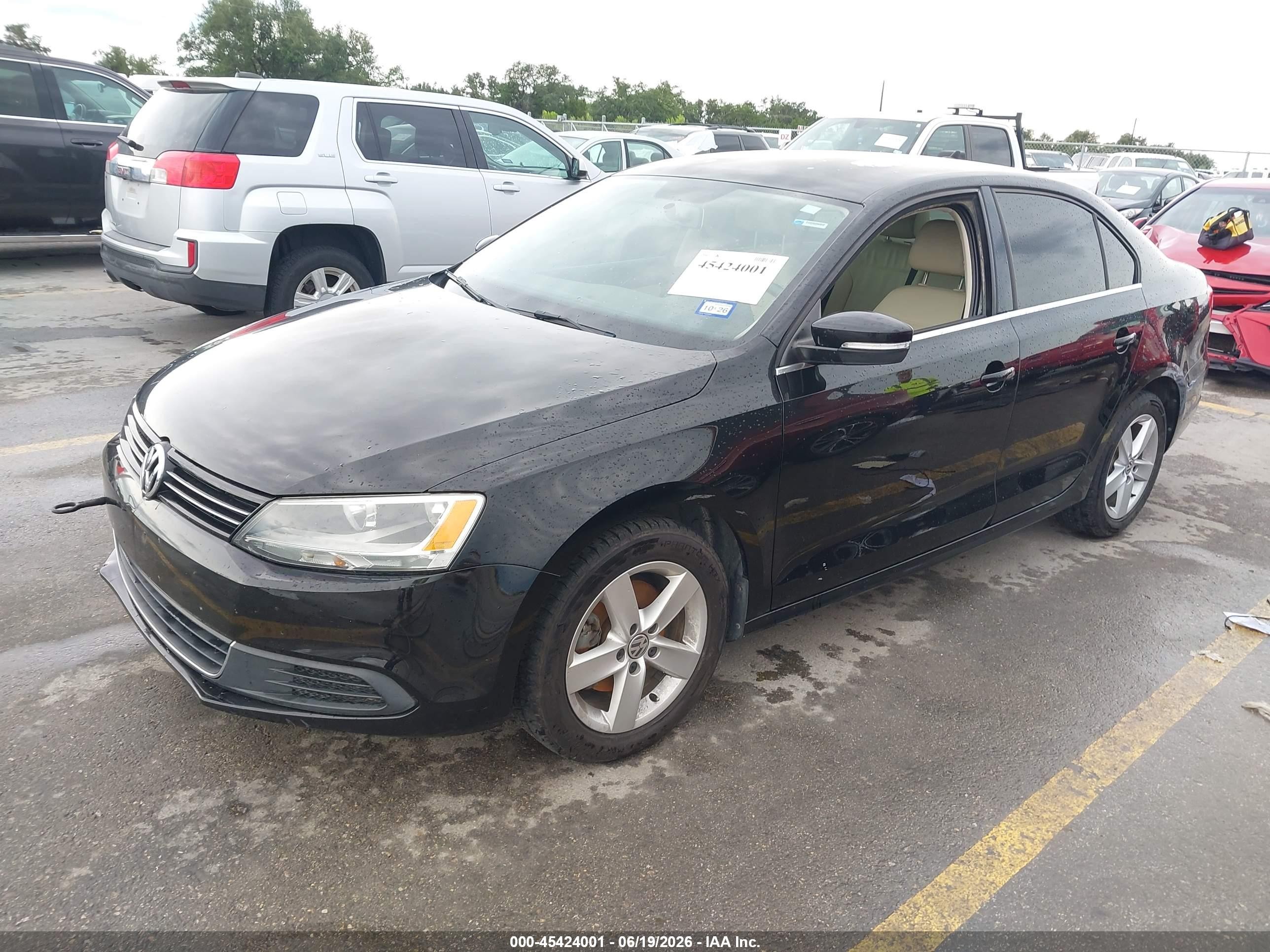 2013 Volkswagen Jetta 2.0l Tdi Black vin: 3VWLL7AJ4DM270546