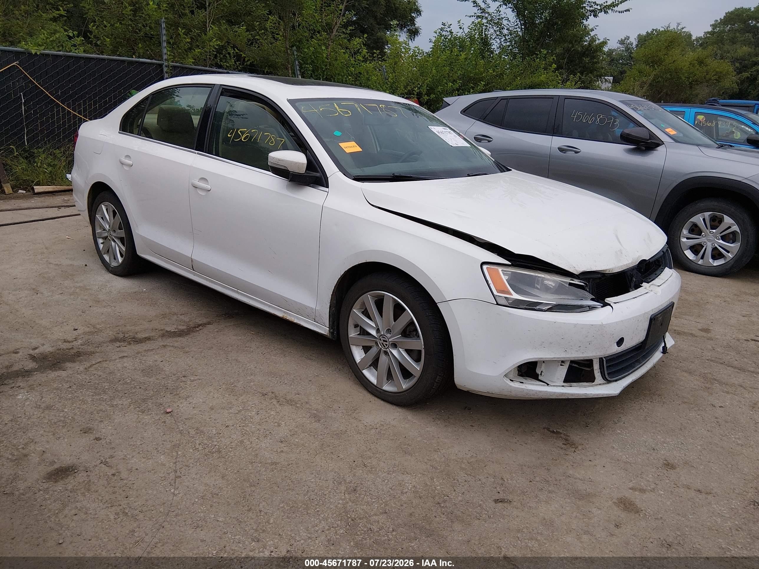 2013 Volkswagen Jetta 2.0l Tdi White vin: 3VWLL7AJ4DM273432