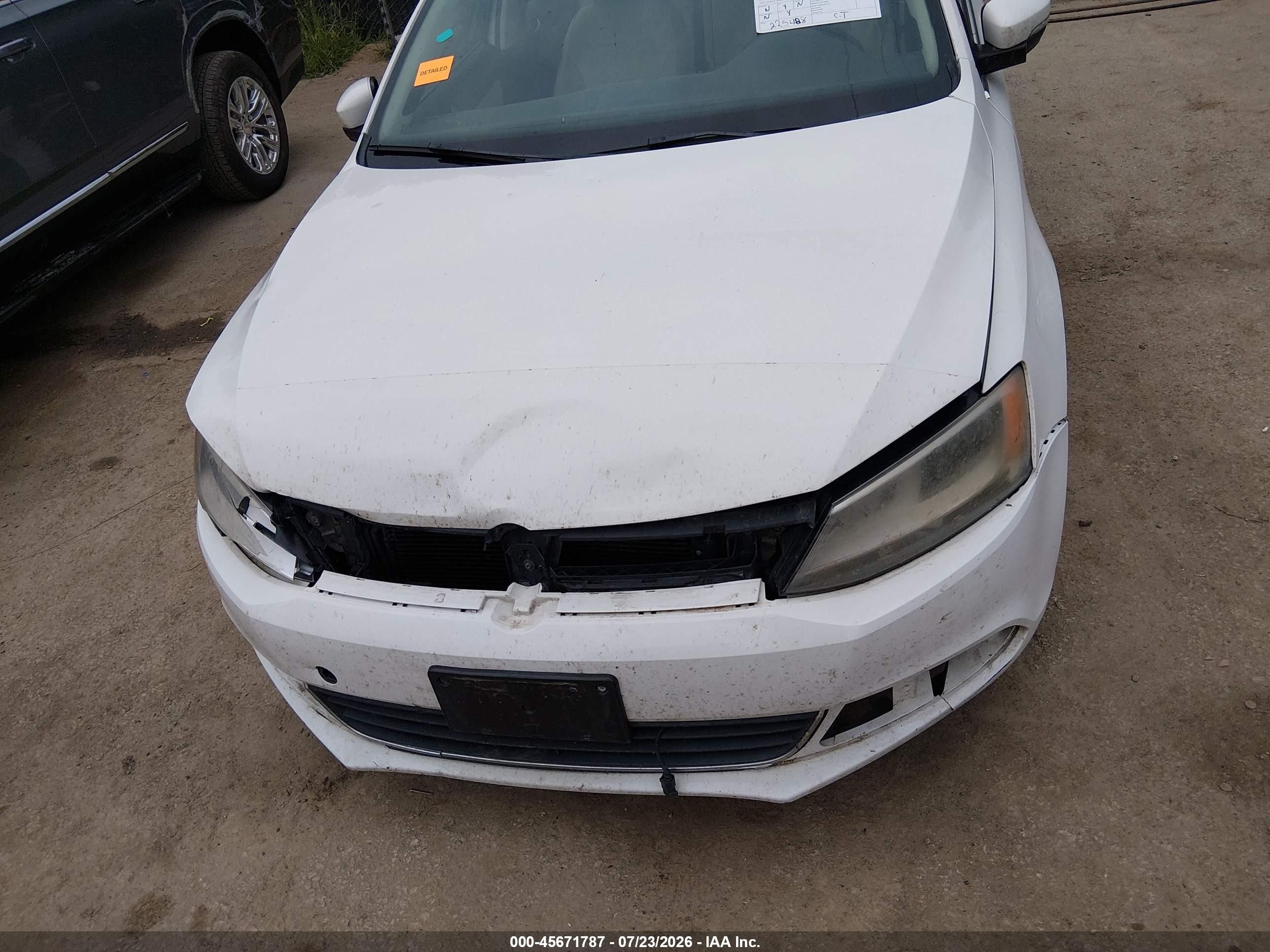 2013 Volkswagen Jetta 2.0l Tdi White vin: 3VWLL7AJ4DM273432