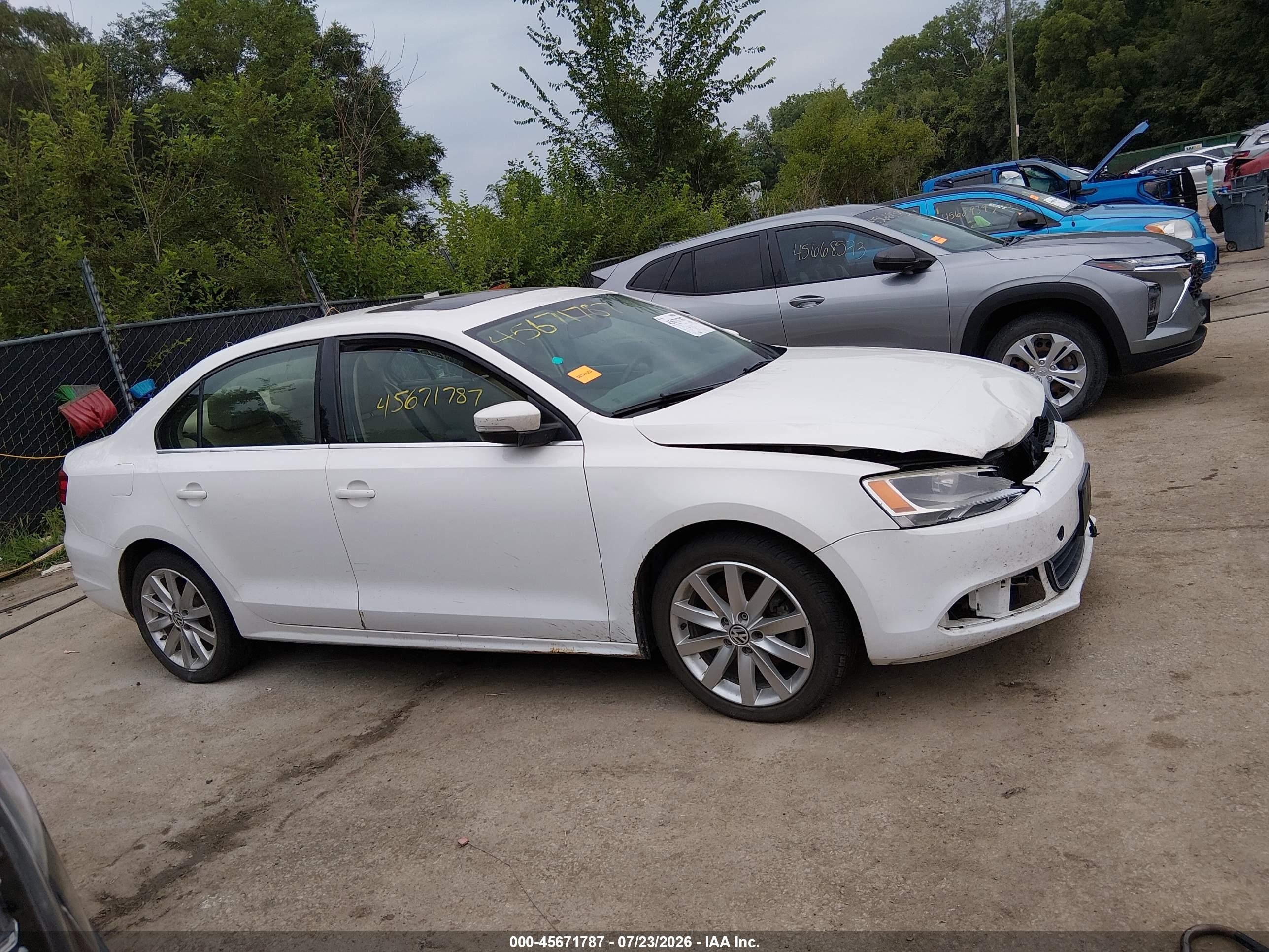 2013 Volkswagen Jetta 2.0l Tdi White vin: 3VWLL7AJ4DM273432
