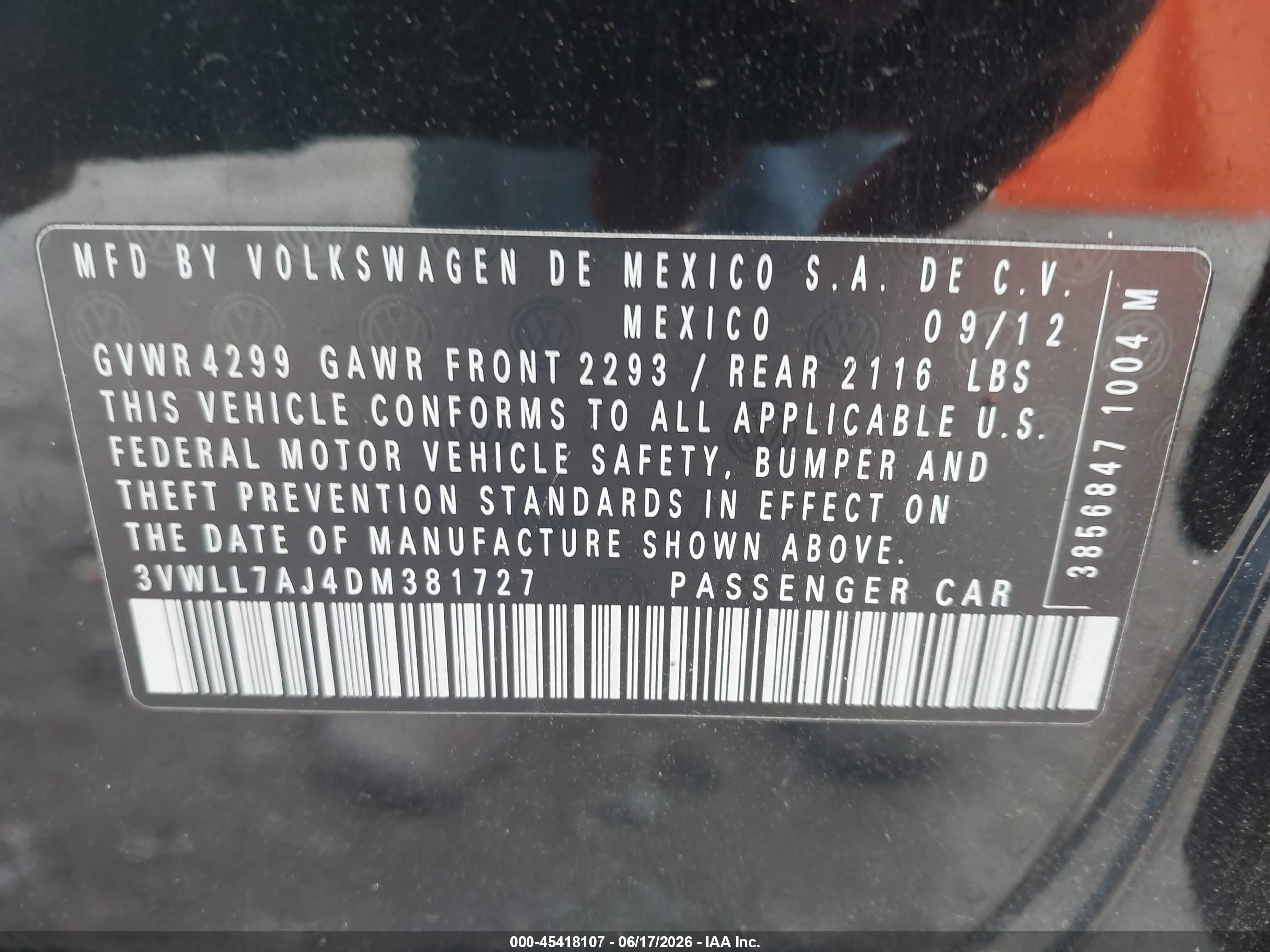 2013 Volkswagen Jetta 2.0l Tdi Black vin: 3VWLL7AJ4DM381727