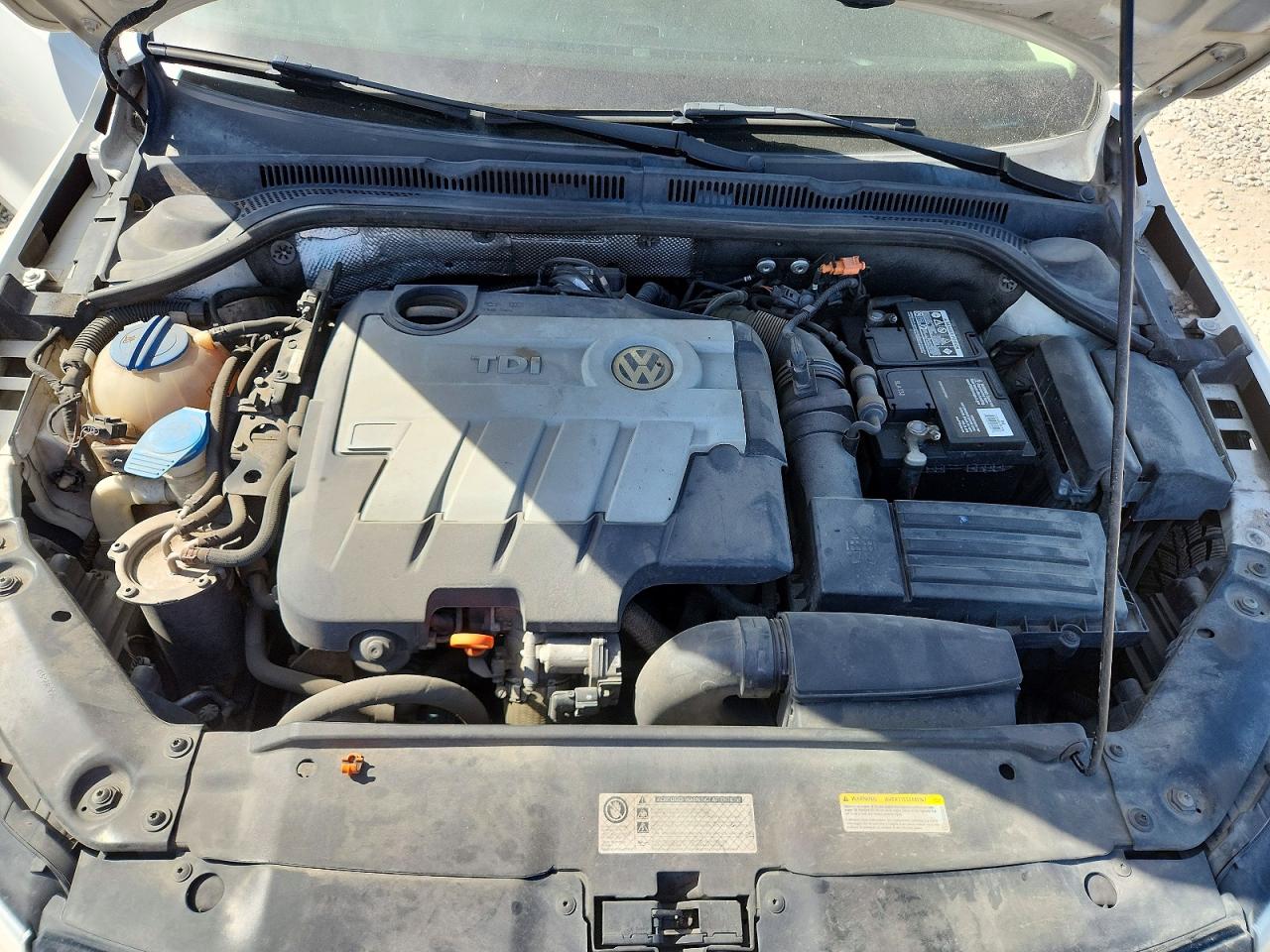 2013 Volkswagen Jetta Tdi White vin: 3VWLL7AJ4DM414080