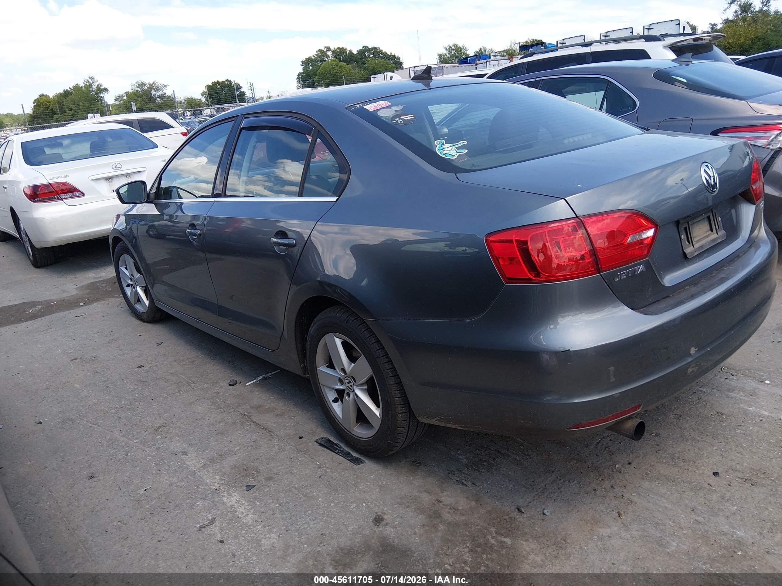 2014 Volkswagen Jetta 2.0l Tdi Gray vin: 3VWLL7AJ4EM282116