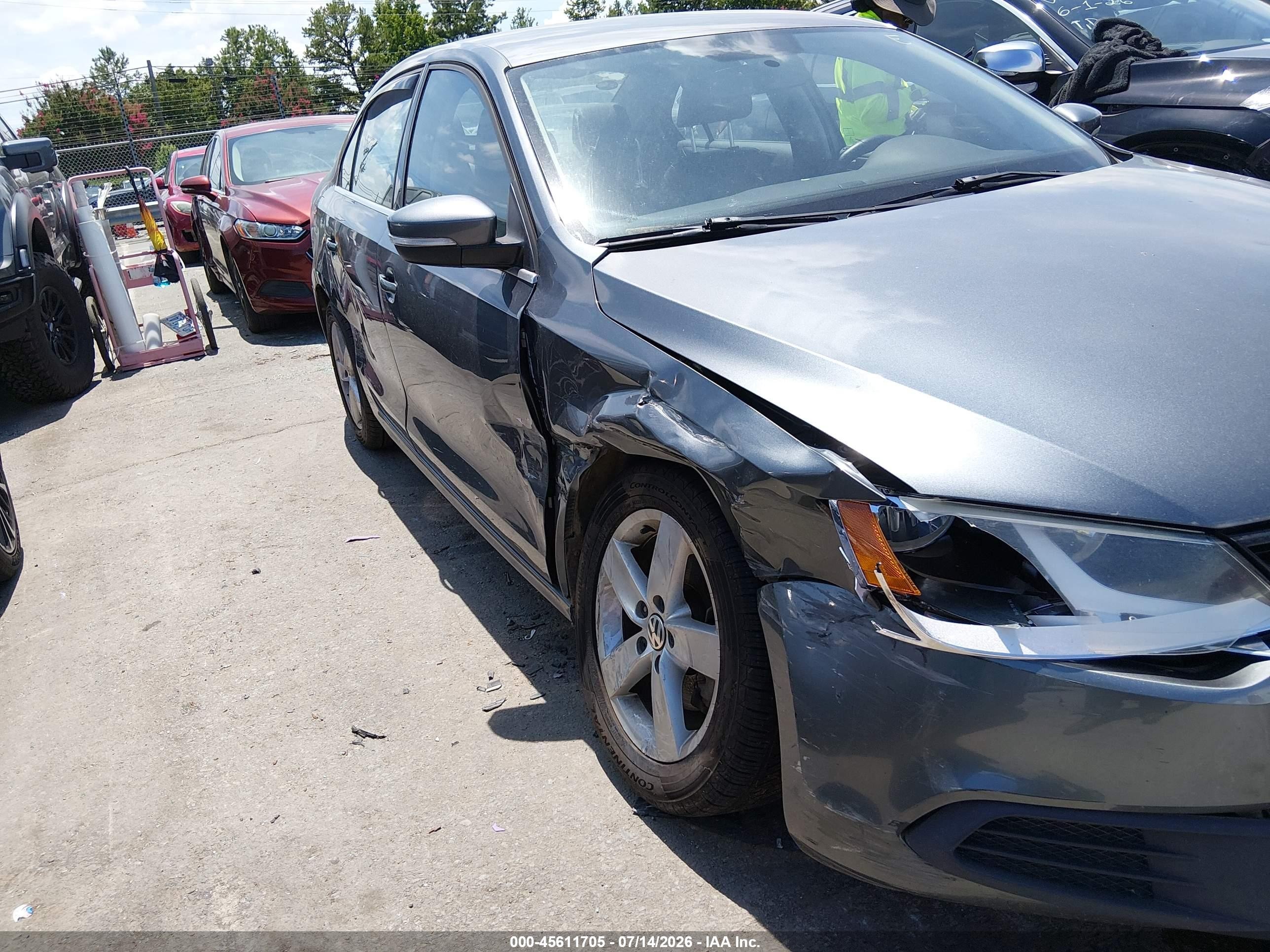 2014 Volkswagen Jetta 2.0l Tdi Gray vin: 3VWLL7AJ4EM282116
