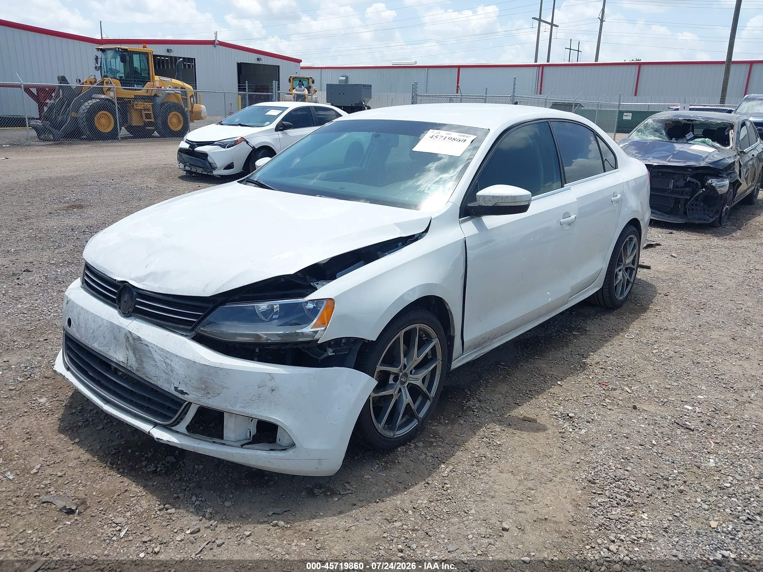 2014 Volkswagen Jetta 2.0l Tdi White vin: 3VWLL7AJ4EM302591