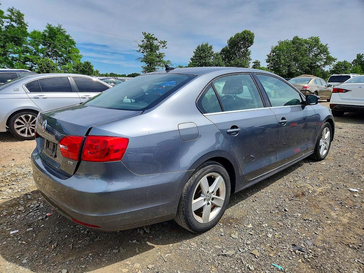 2014 Volkswagen Jetta Tdi Gray vin: 3VWLL7AJ4EM303160