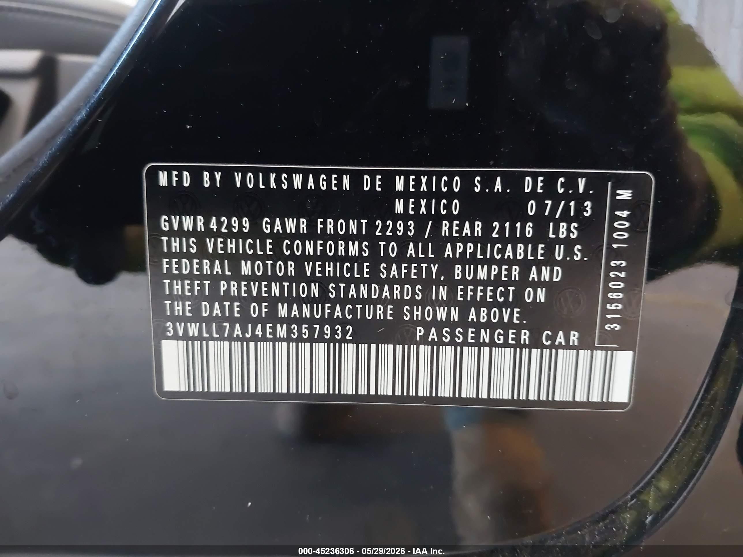 2014 Volkswagen Jetta 2.0l Tdi Black vin: 3VWLL7AJ4EM357932