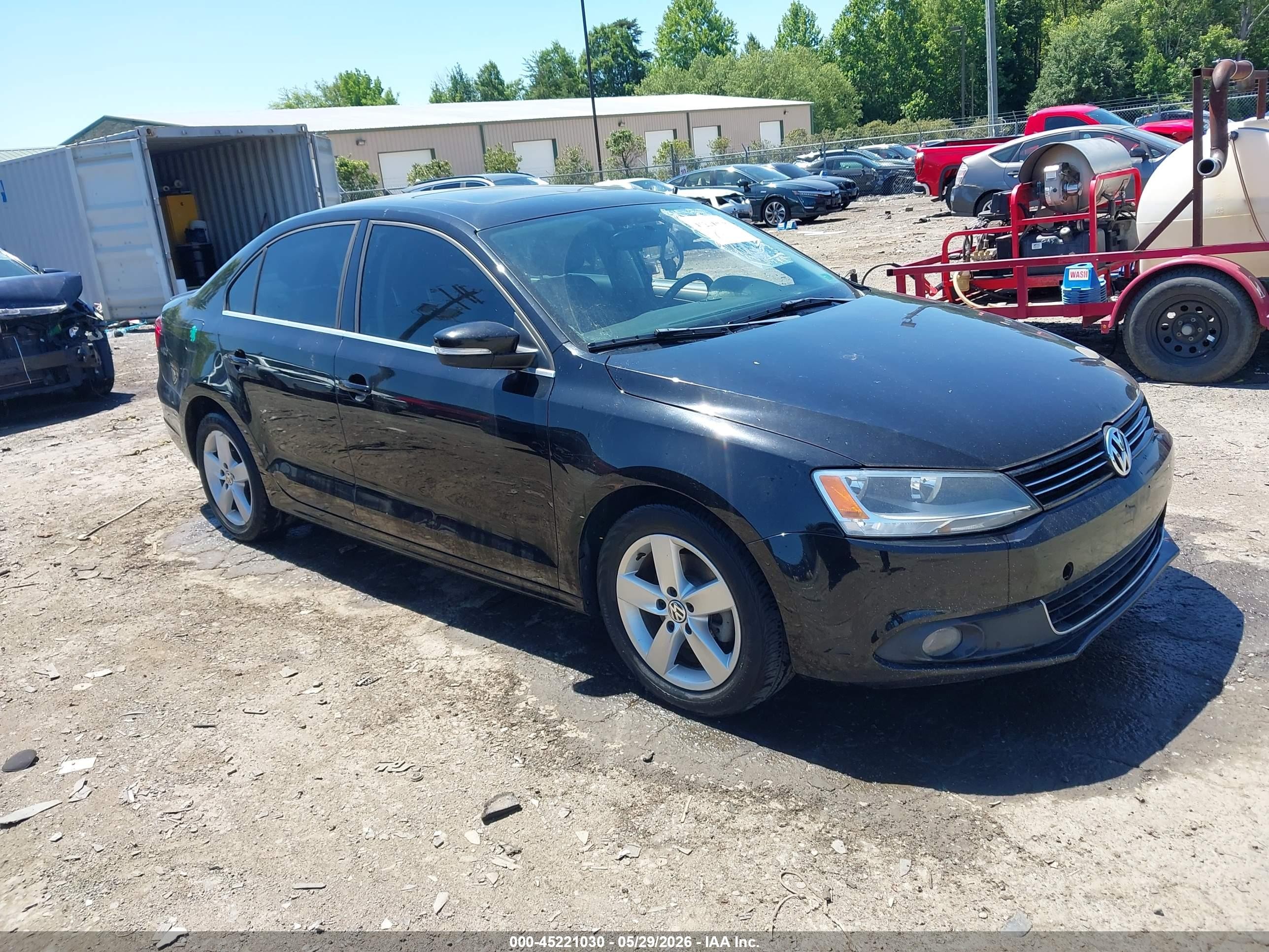 2012 Volkswagen Jetta 2.0l Tdi Black vin: 3VWLL7AJ5CM038701