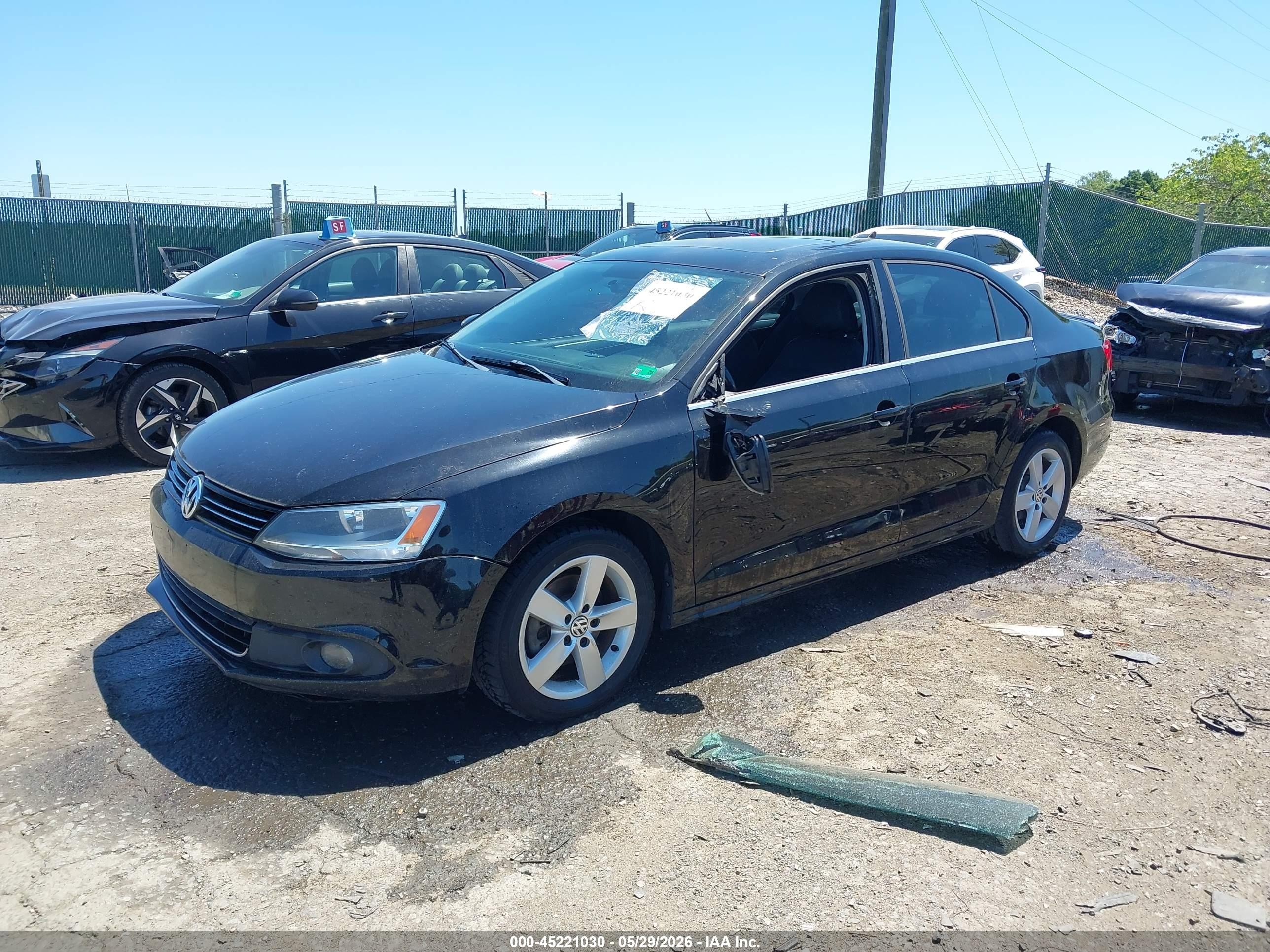 2012 Volkswagen Jetta 2.0l Tdi Black vin: 3VWLL7AJ5CM038701