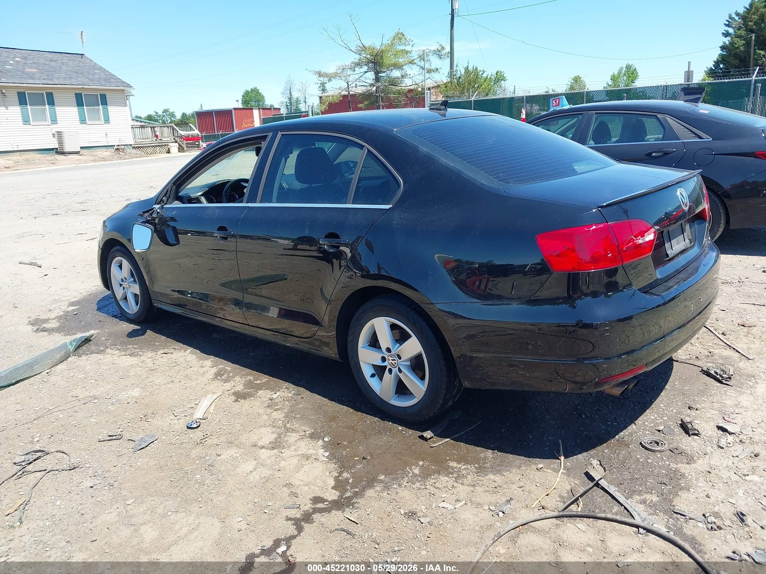 2012 Volkswagen Jetta 2.0l Tdi Black vin: 3VWLL7AJ5CM038701