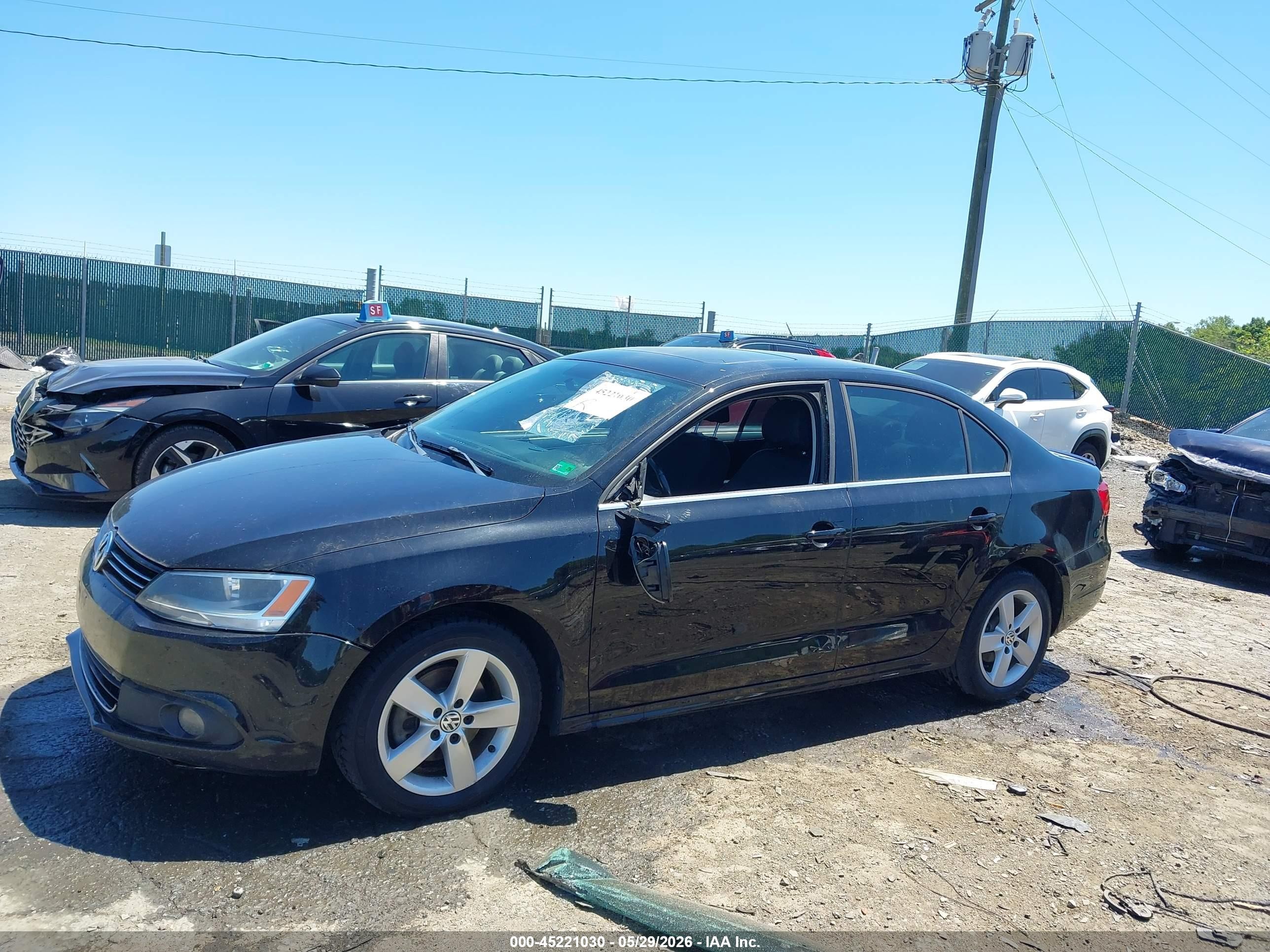 2012 Volkswagen Jetta 2.0l Tdi Black vin: 3VWLL7AJ5CM038701