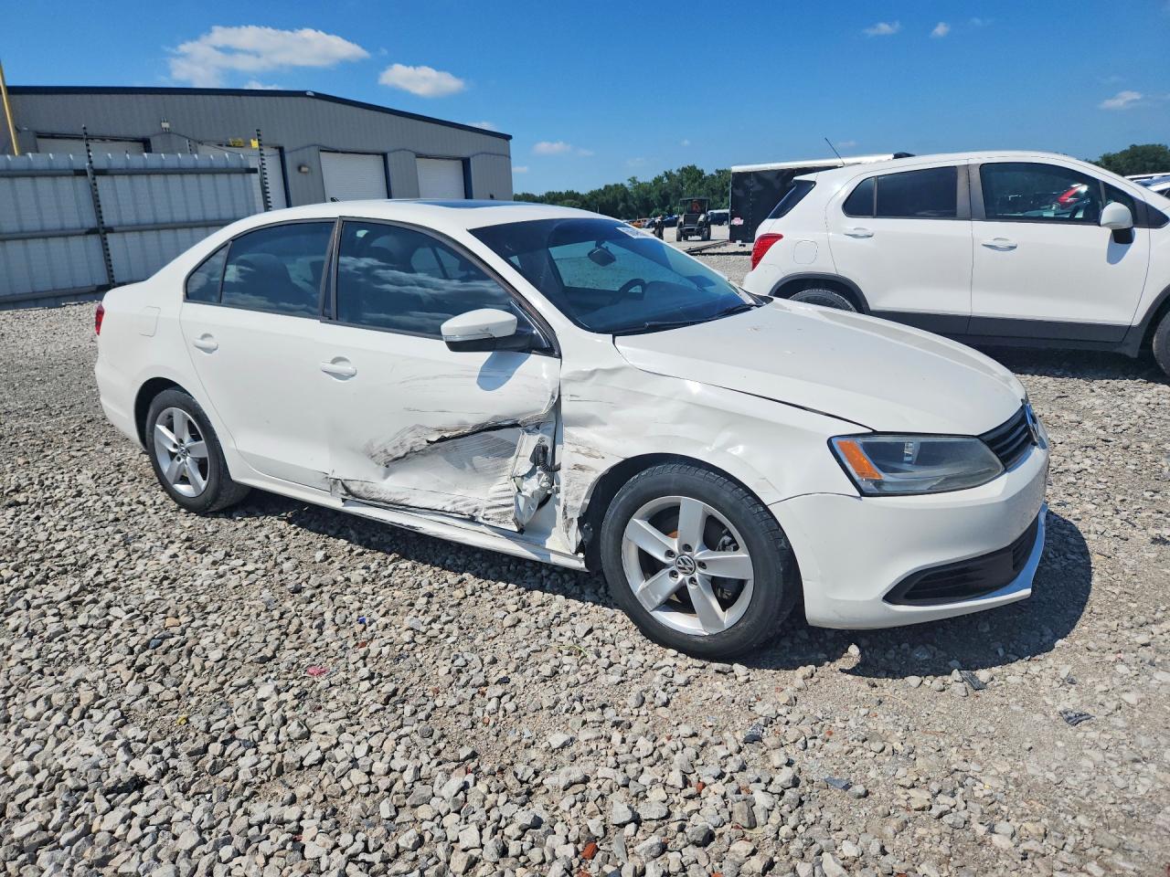 2012 Volkswagen Jetta Tdi White vin: 3VWLL7AJ5CM377555