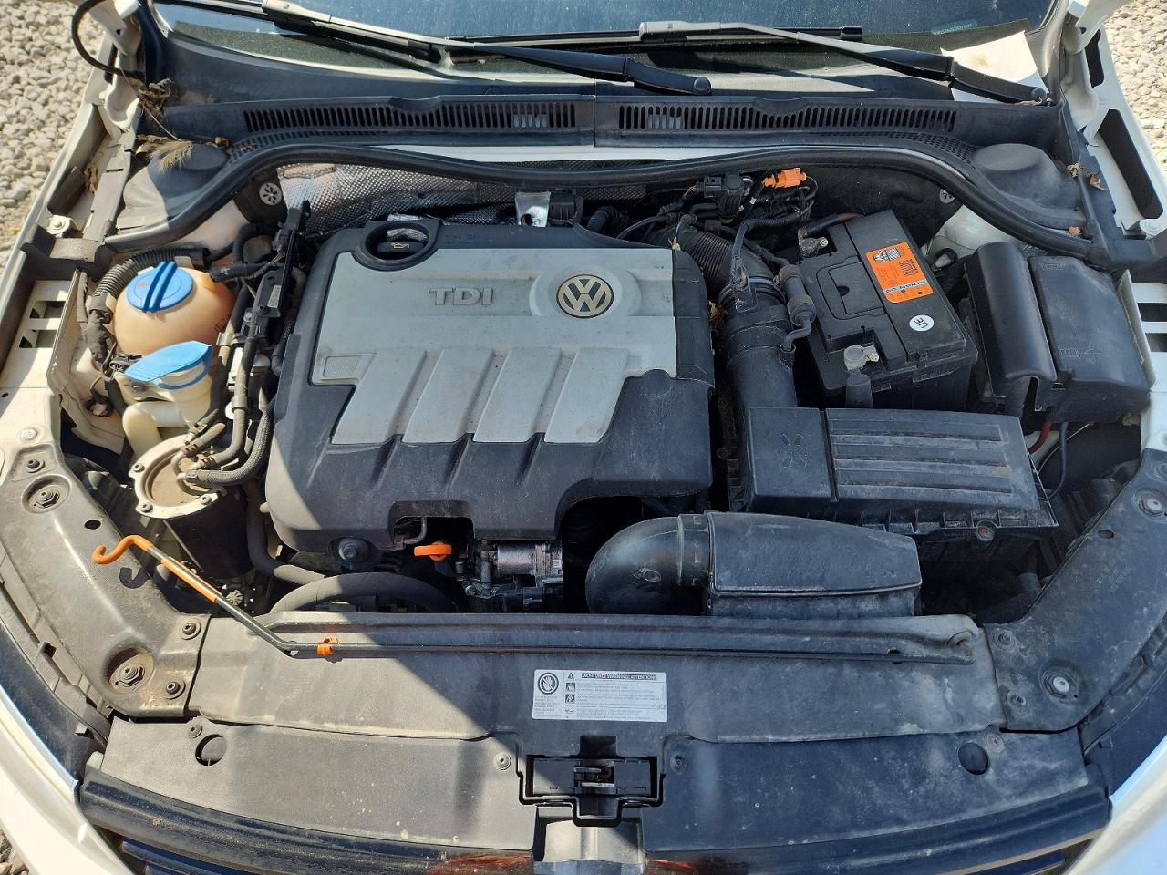 2012 Volkswagen Jetta Tdi White vin: 3VWLL7AJ5CM377555