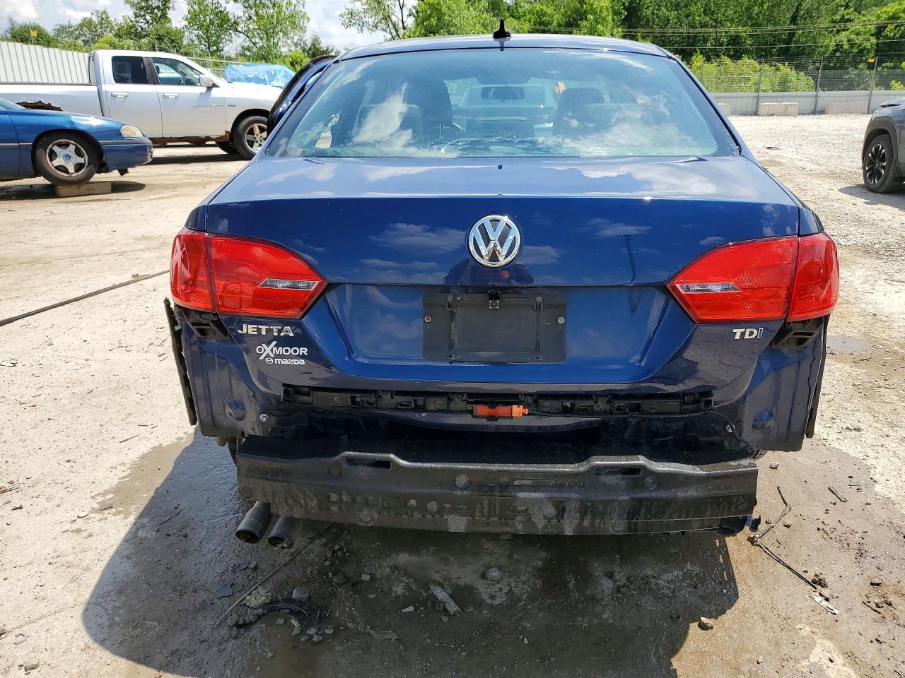 2013 Volkswagen Jetta Tdi Blue vin: 3VWLL7AJ5DM275660