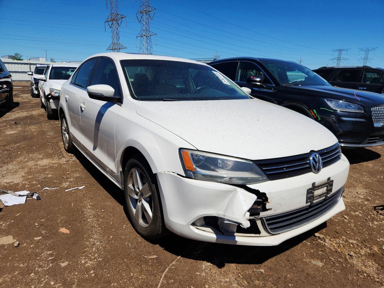 2013 Volkswagen Jetta Tdi White vin: 3VWLL7AJ5DM381400