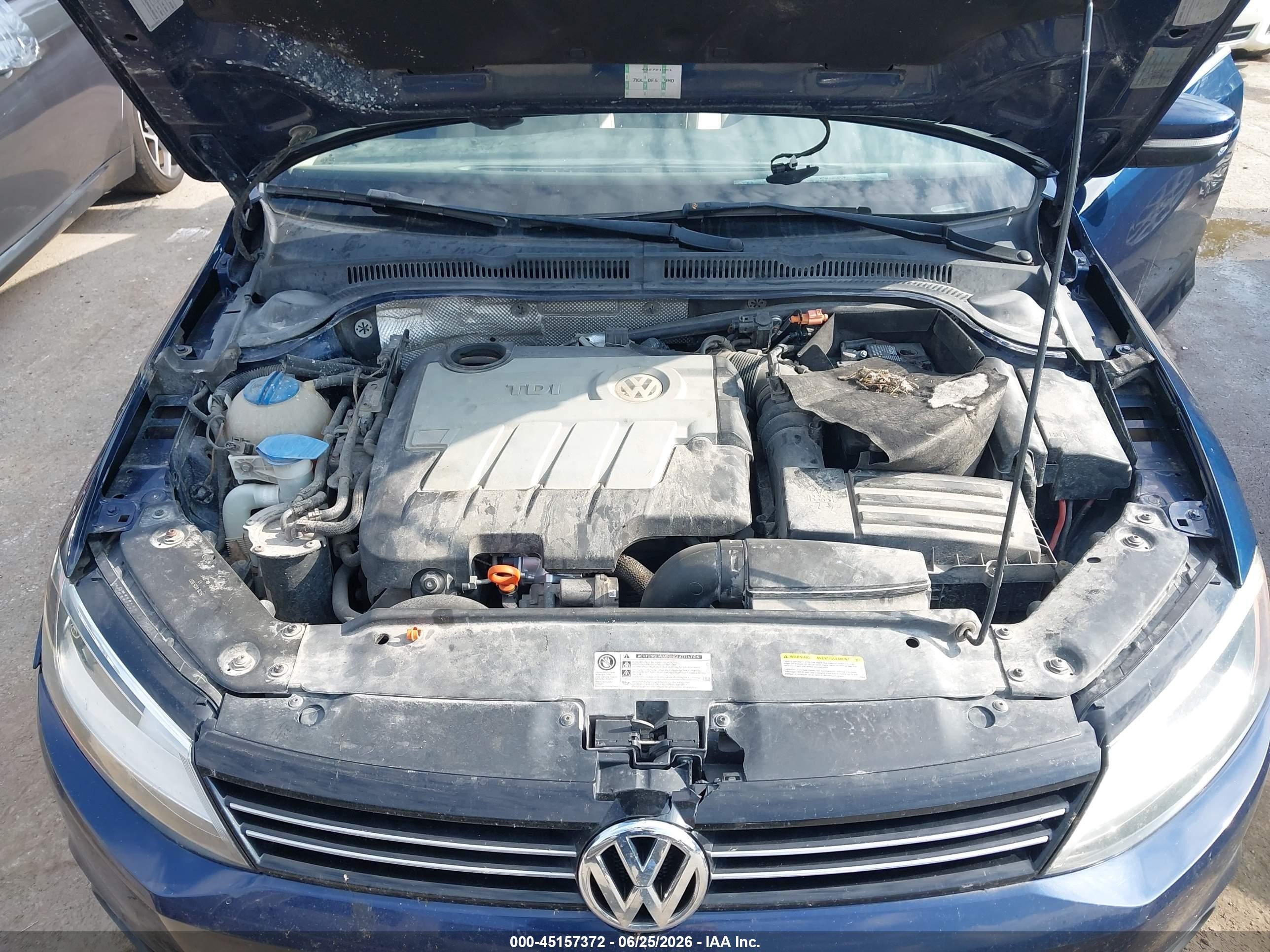 2013 Volkswagen Jetta 2.0l Tdi Dark Blue vin: 3VWLL7AJ5DM386046