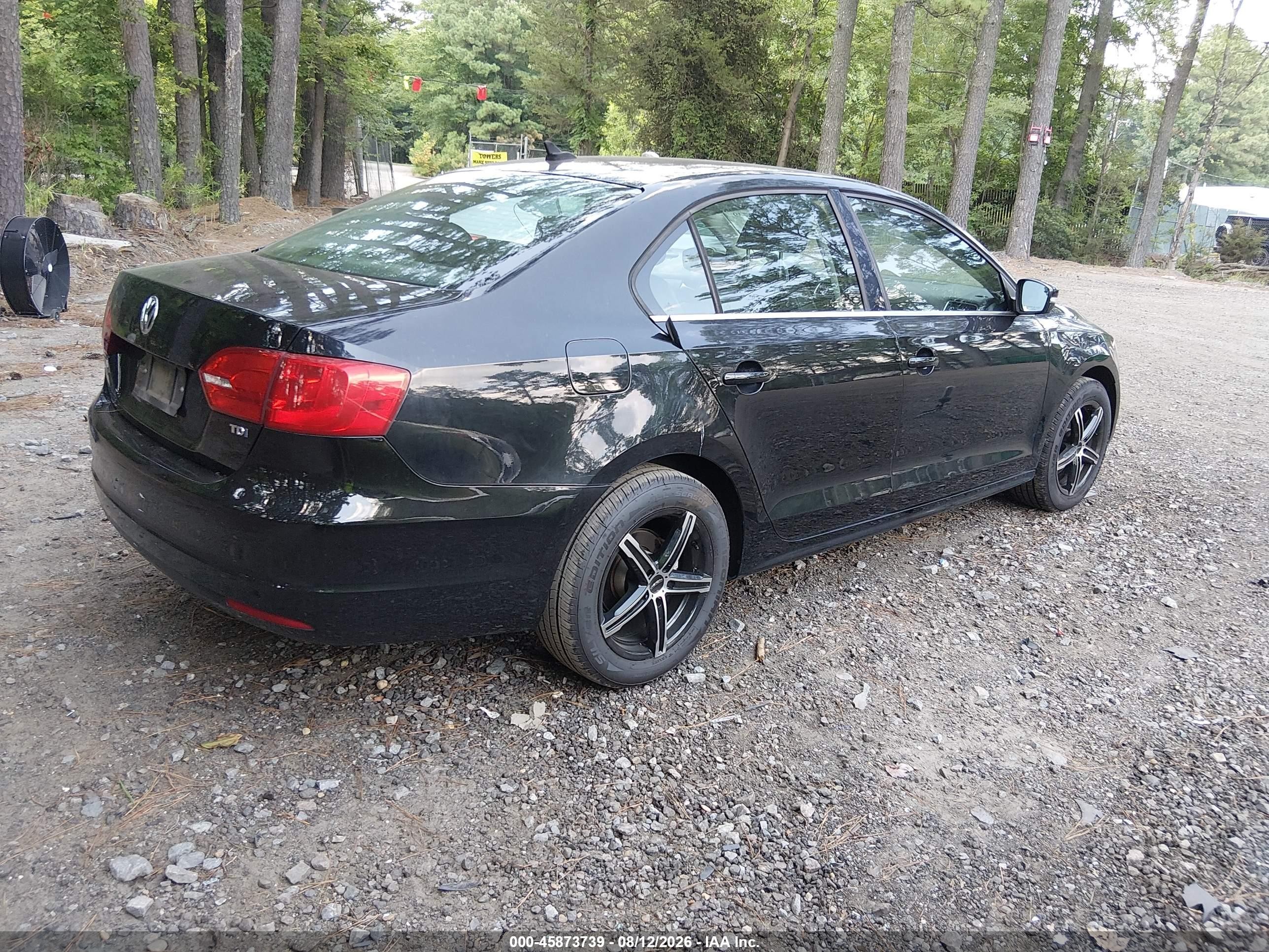 2013 Volkswagen Jetta 2.0l Tdi Black vin: 3VWLL7AJ5DM415514