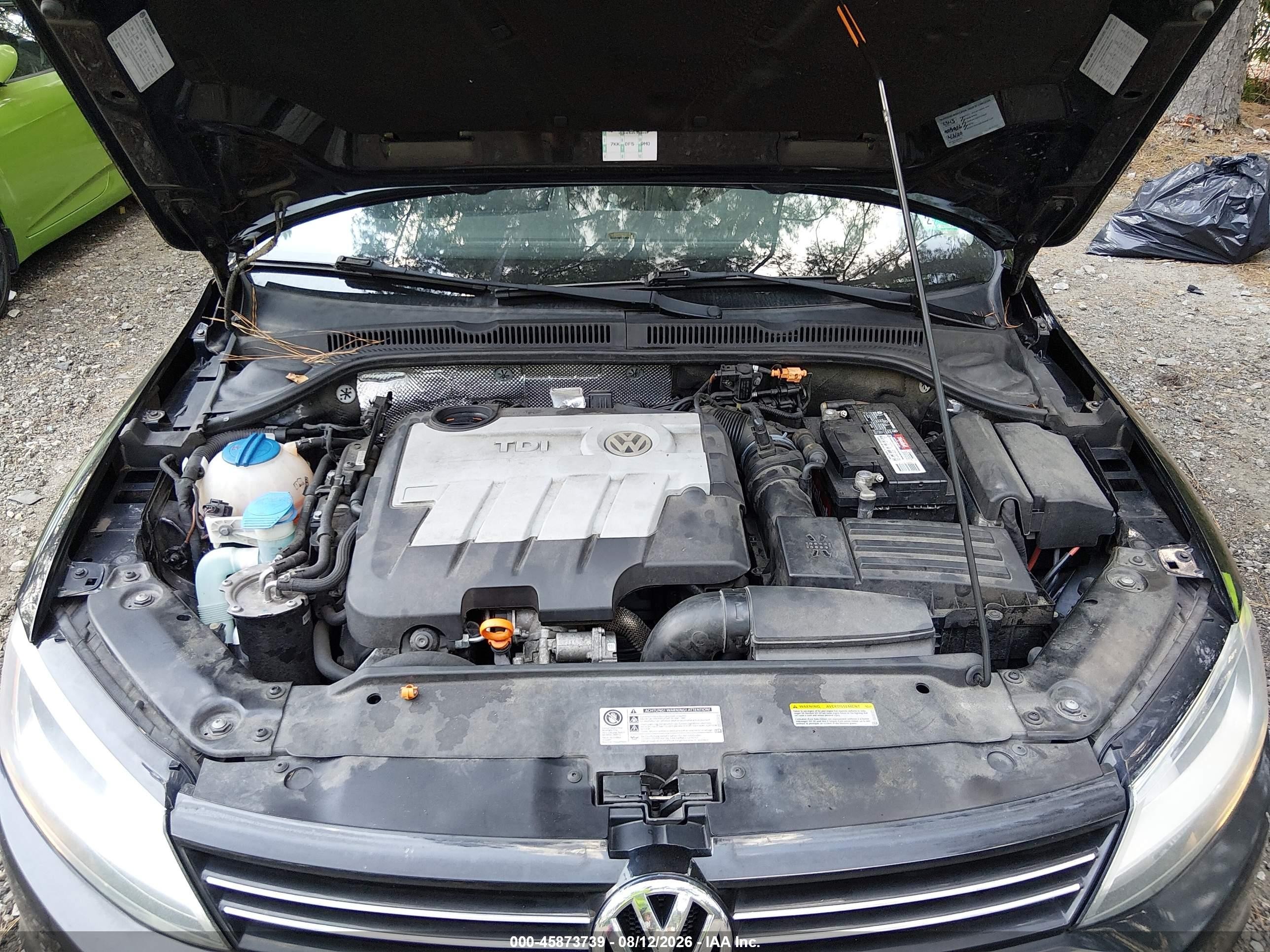 2013 Volkswagen Jetta 2.0l Tdi Black vin: 3VWLL7AJ5DM415514