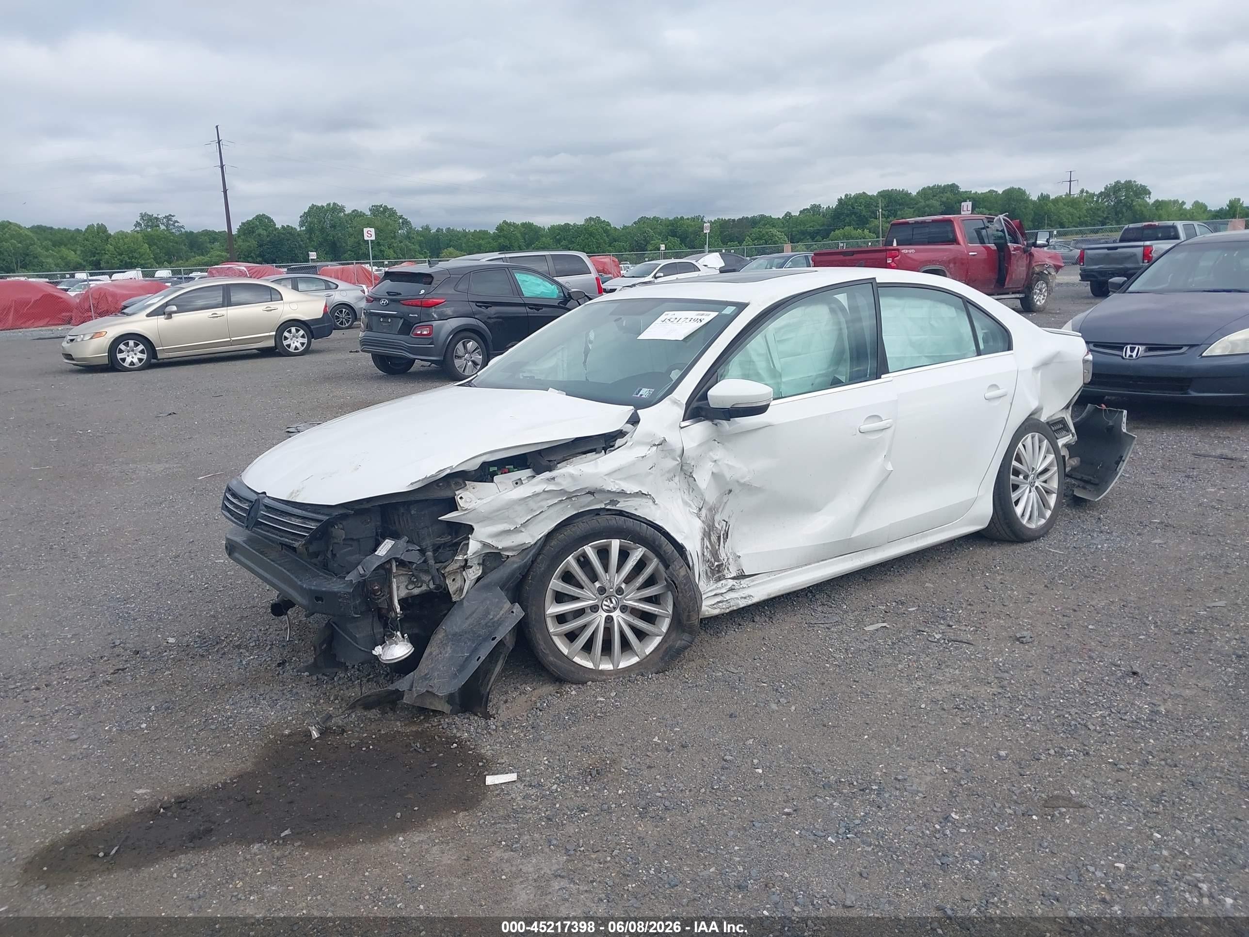 2014 Volkswagen Jetta 2.0l Tdi White vin: 3VWLL7AJ5EM409620