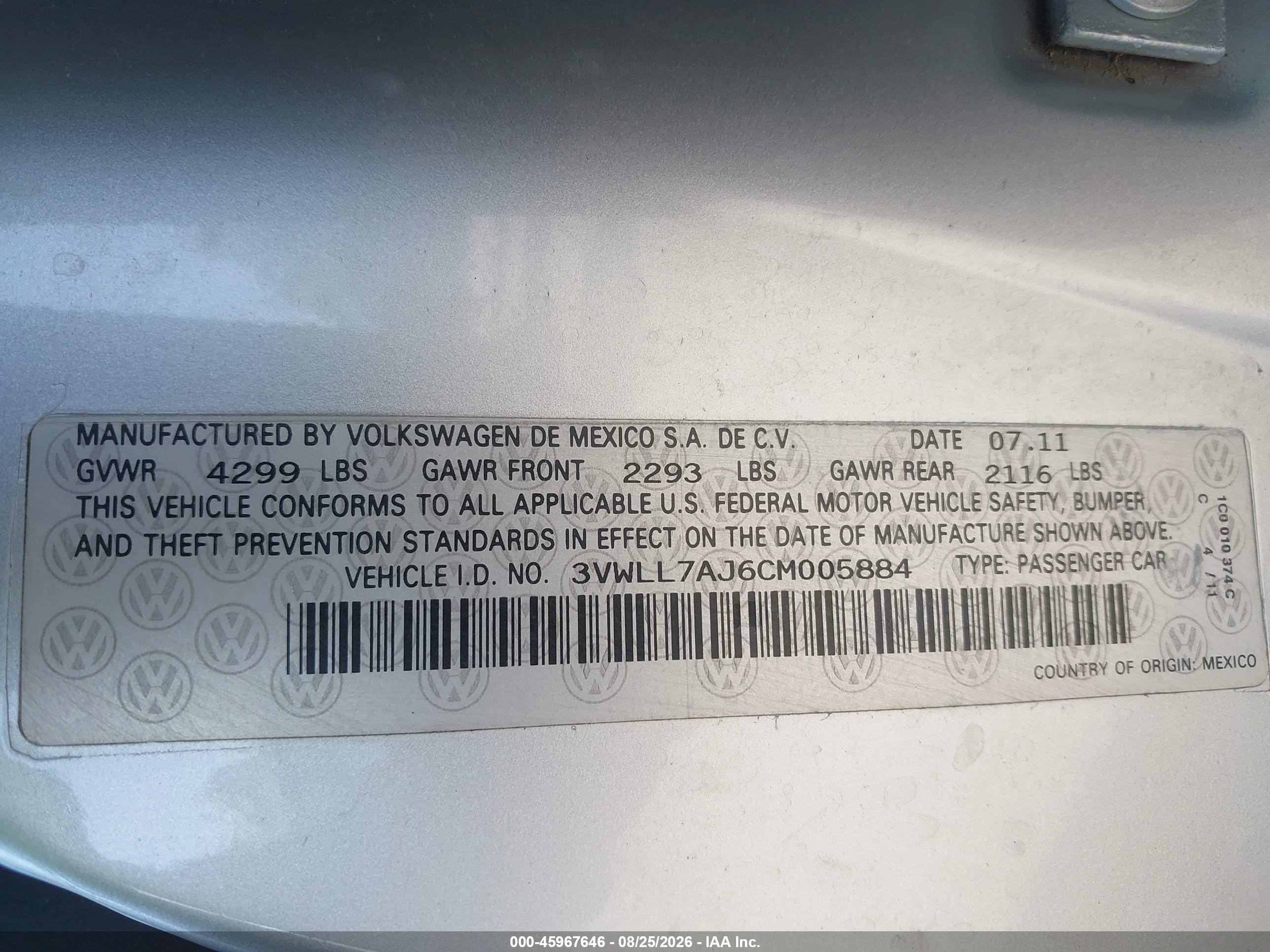 2012 Volkswagen Jetta 2.0l Tdi Silver vin: 3VWLL7AJ6CM005884
