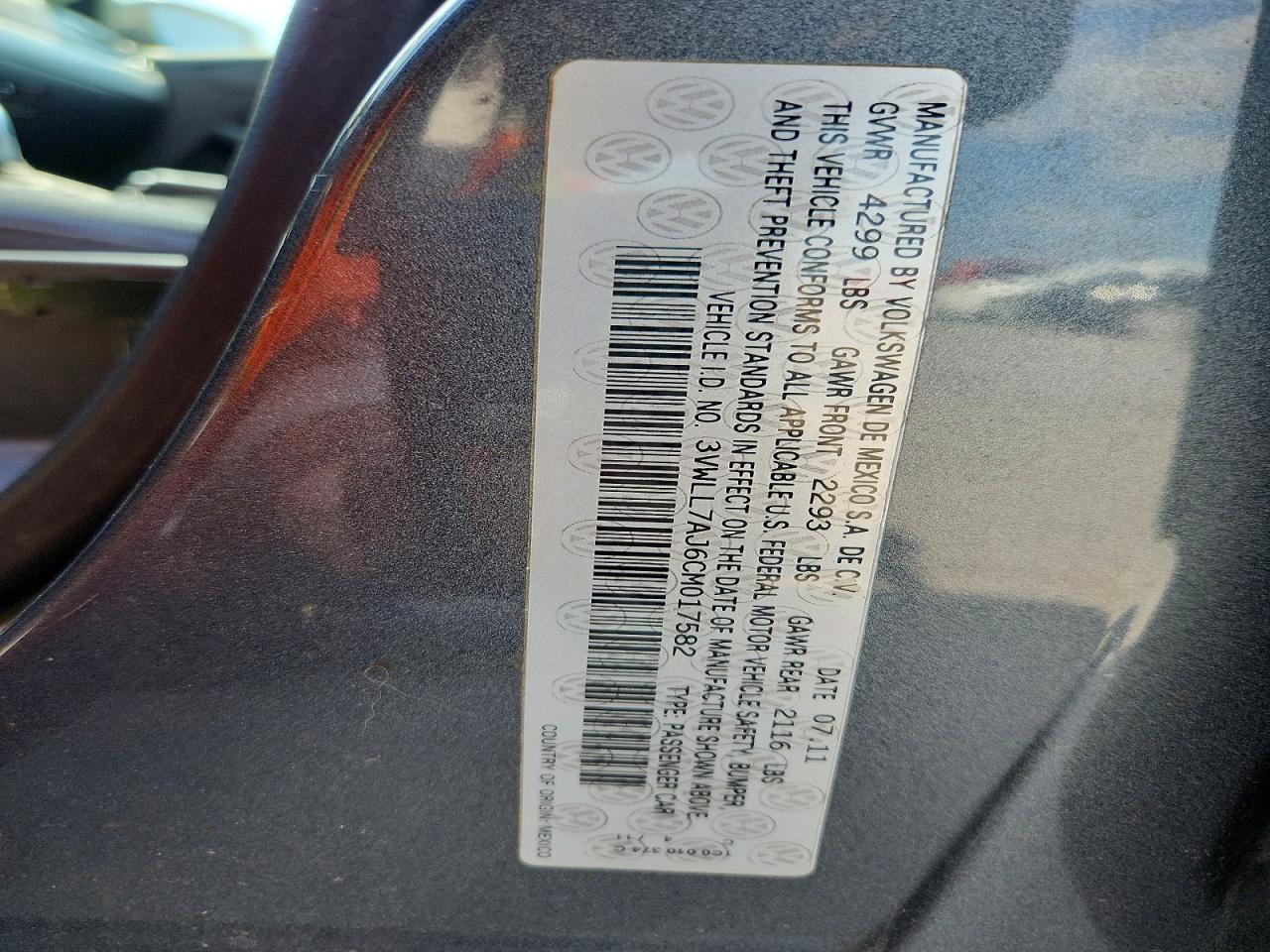 2012 Volkswagen Jetta Tdi Gray vin: 3VWLL7AJ6CM017582