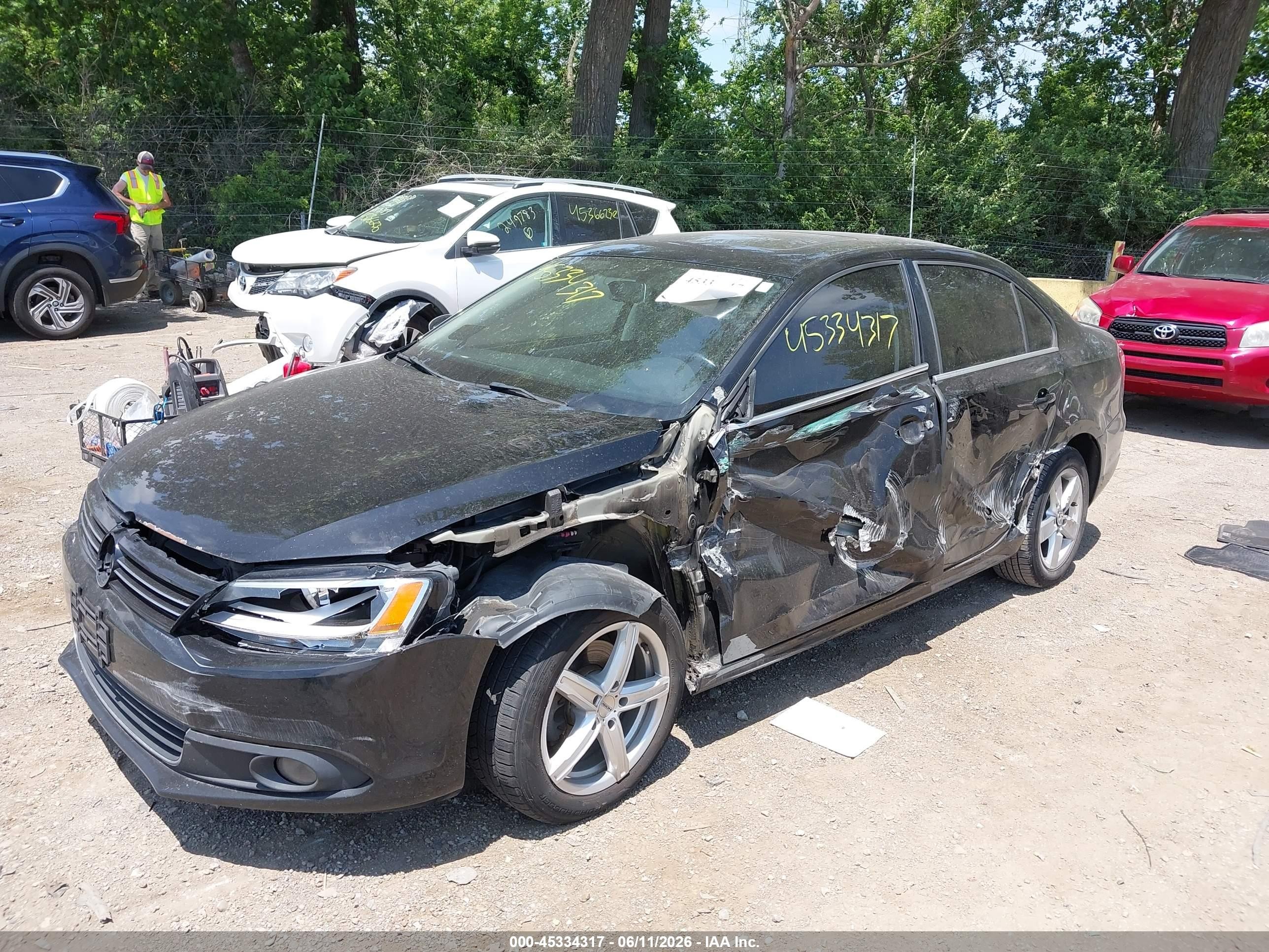 2012 Volkswagen Jetta 2.0l Tdi Black vin: 3VWLL7AJ6CM036276