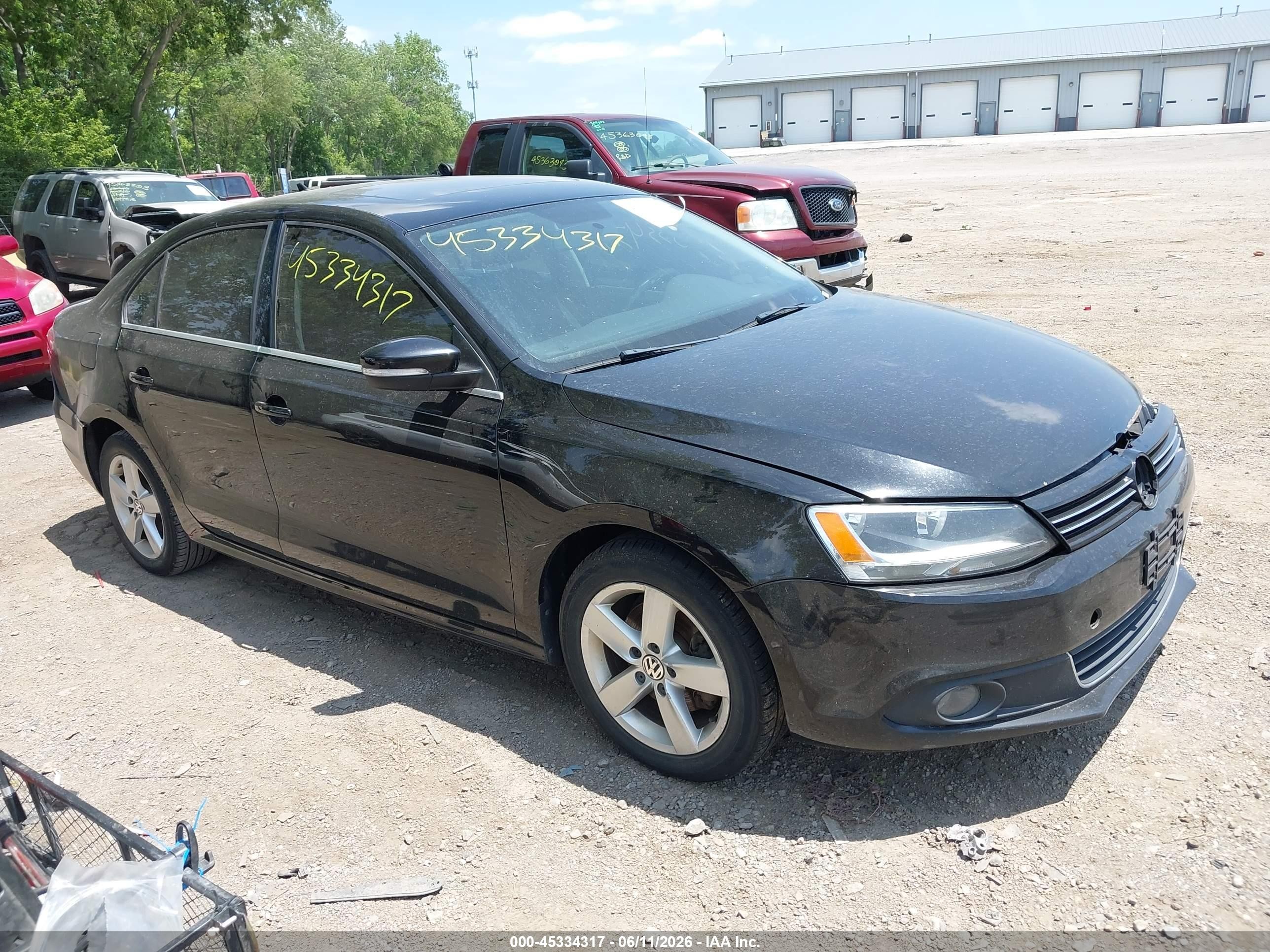 2012 Volkswagen Jetta 2.0l Tdi Black vin: 3VWLL7AJ6CM036276