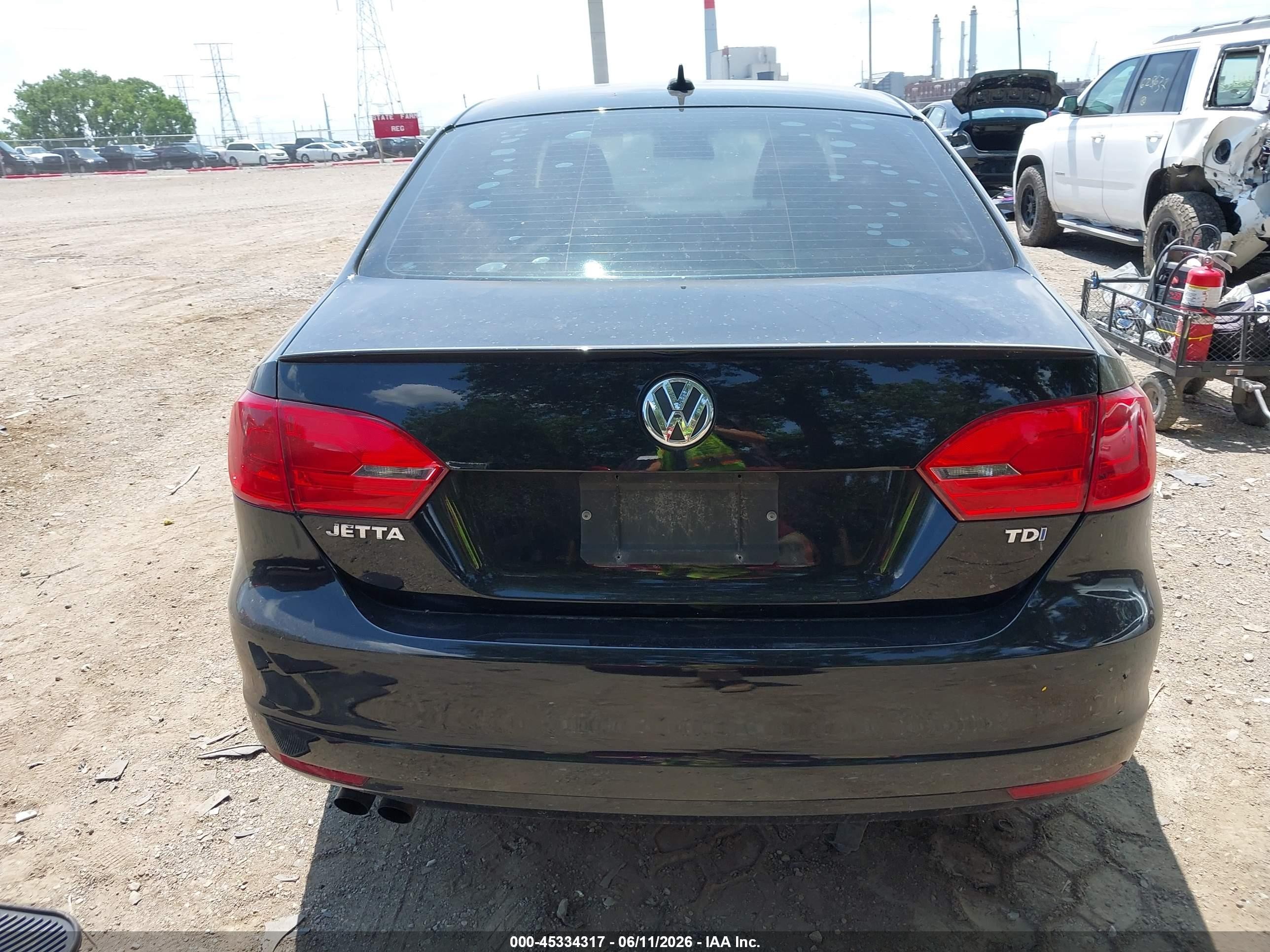 2012 Volkswagen Jetta 2.0l Tdi Black vin: 3VWLL7AJ6CM036276