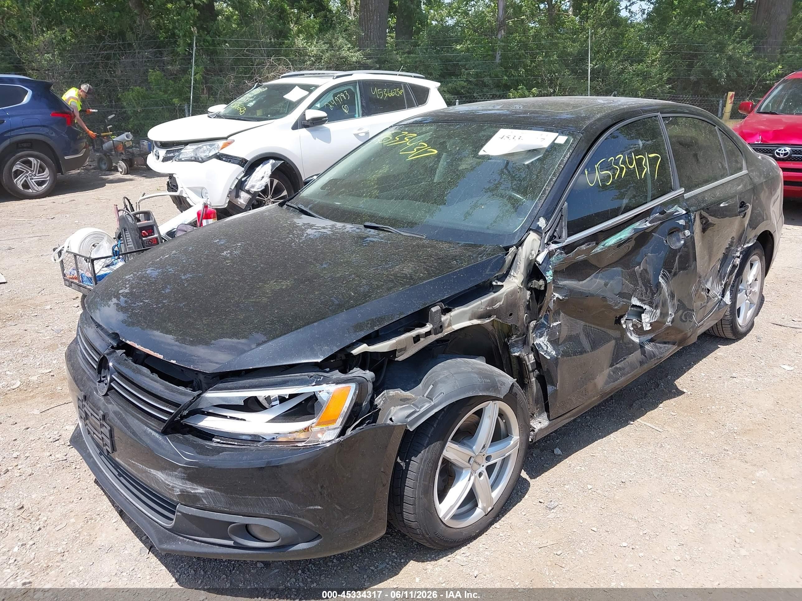 2012 Volkswagen Jetta 2.0l Tdi Black vin: 3VWLL7AJ6CM036276
