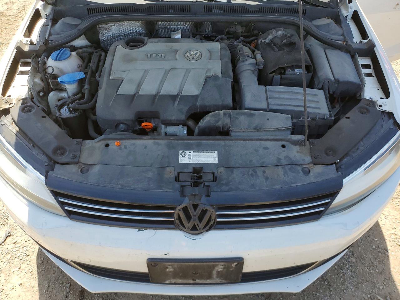 2012 Volkswagen Jetta Tdi White vin: 3VWLL7AJ6CM320636
