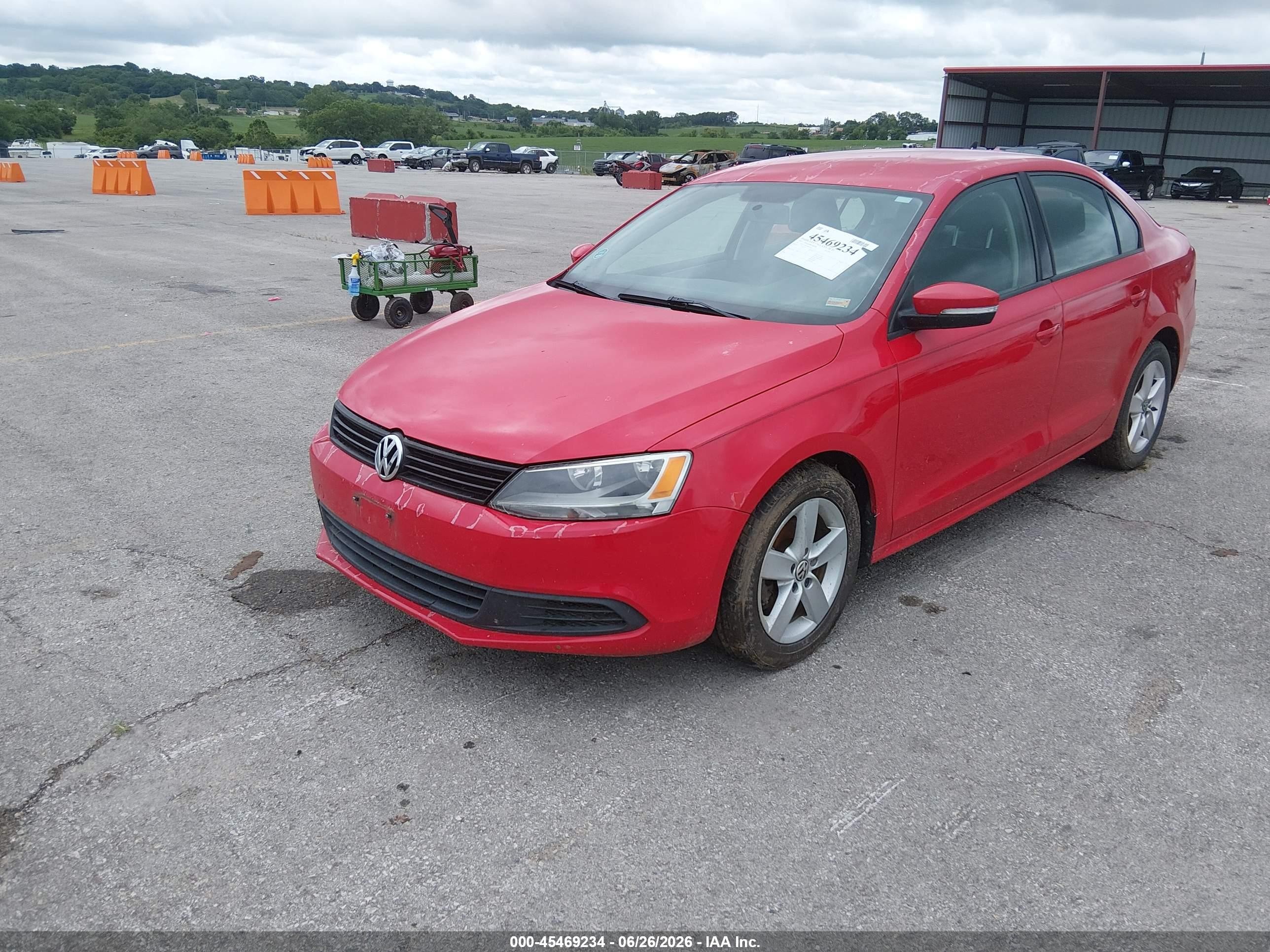 2012 Volkswagen Jetta 2.0l Tdi Red vin: 3VWLL7AJ6CM323925