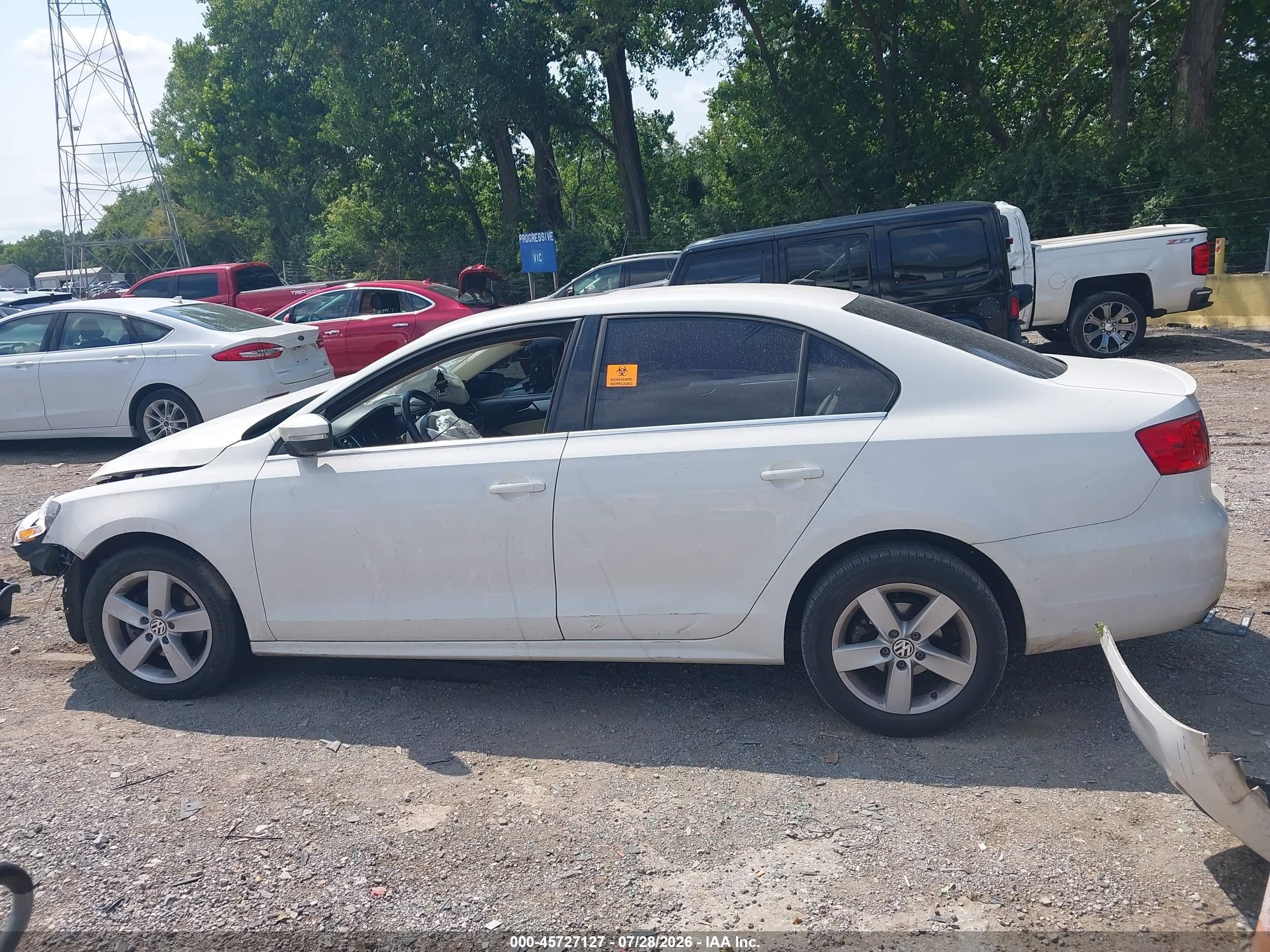 2012 Volkswagen Jetta 2.0l Tdi White vin: 3VWLL7AJ6CM363633