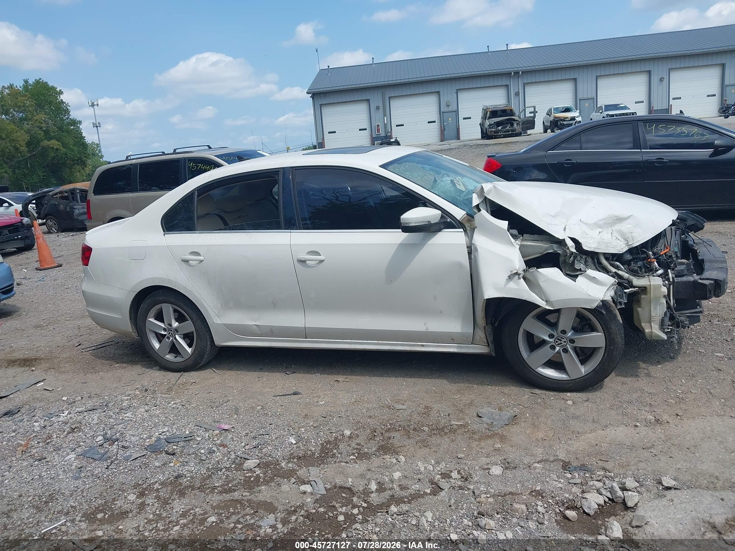 2012 Volkswagen Jetta 2.0l Tdi White vin: 3VWLL7AJ6CM363633