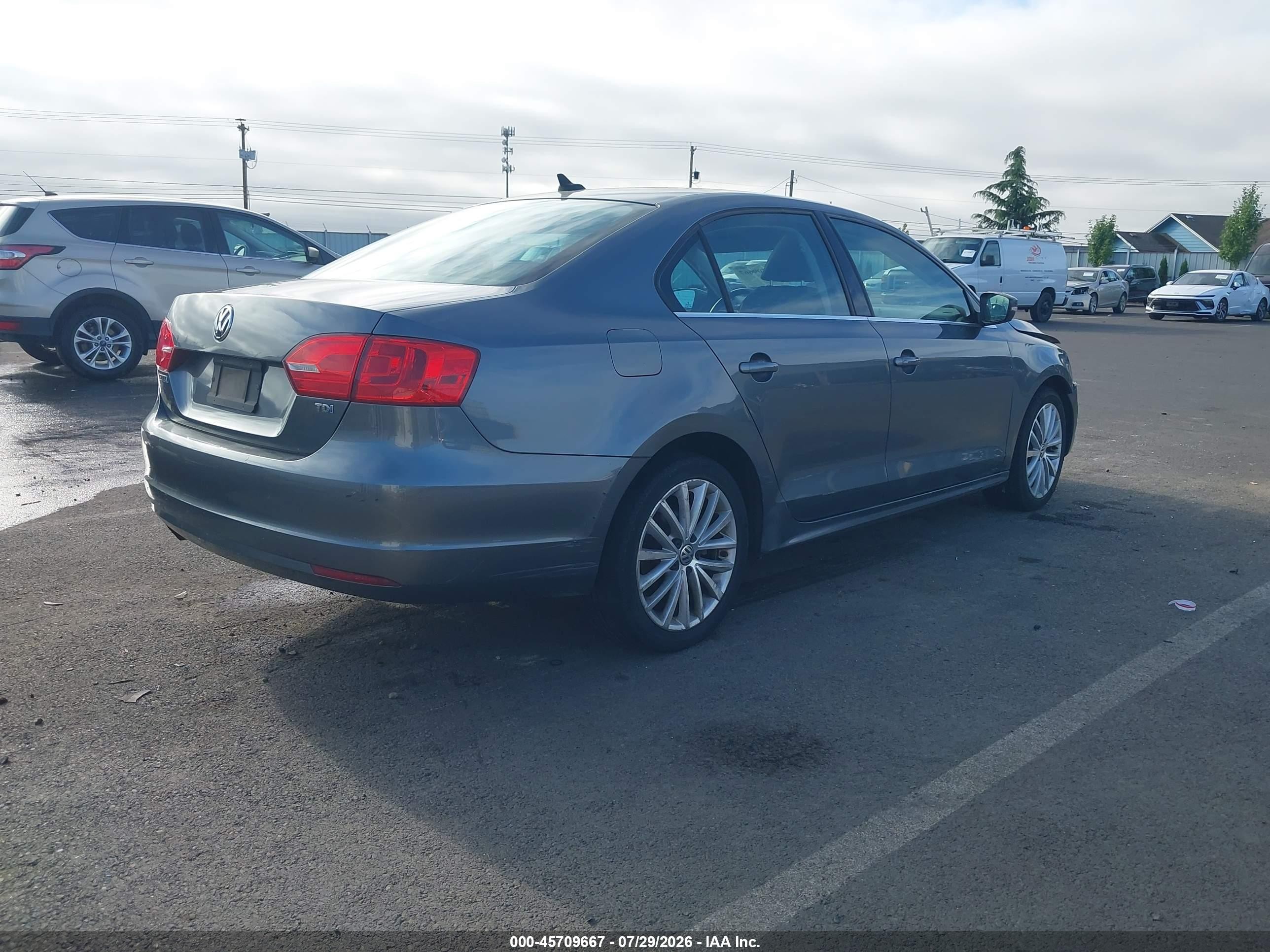 2013 Volkswagen Jetta 2.0l Tdi Gray vin: 3VWLL7AJ6DM354125