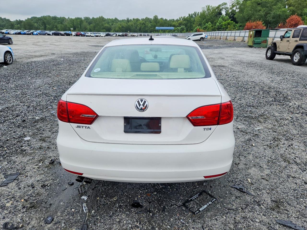 2013 Volkswagen Jetta Tdi White vin: 3VWLL7AJ6DM390784