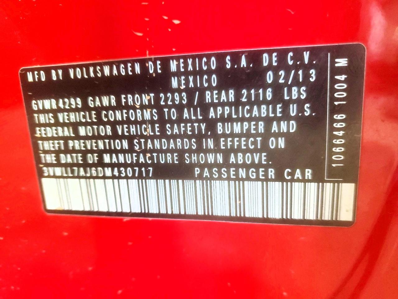 2013 Volkswagen Jetta Tdi Red vin: 3VWLL7AJ6DM430717