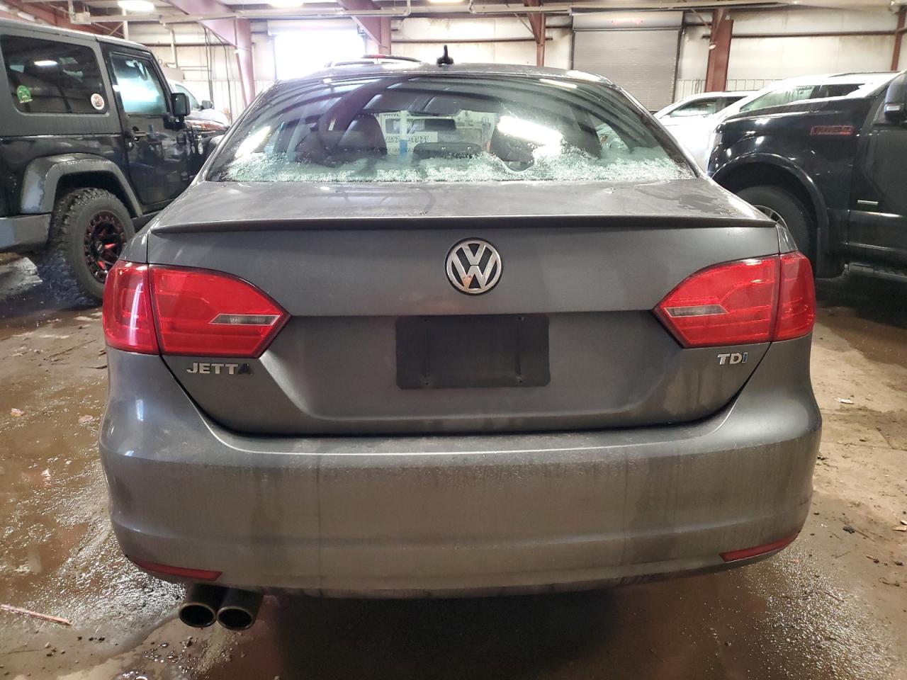 2012 Volkswagen Jetta Tdi Gray vin: 3VWLL7AJ7CM008003