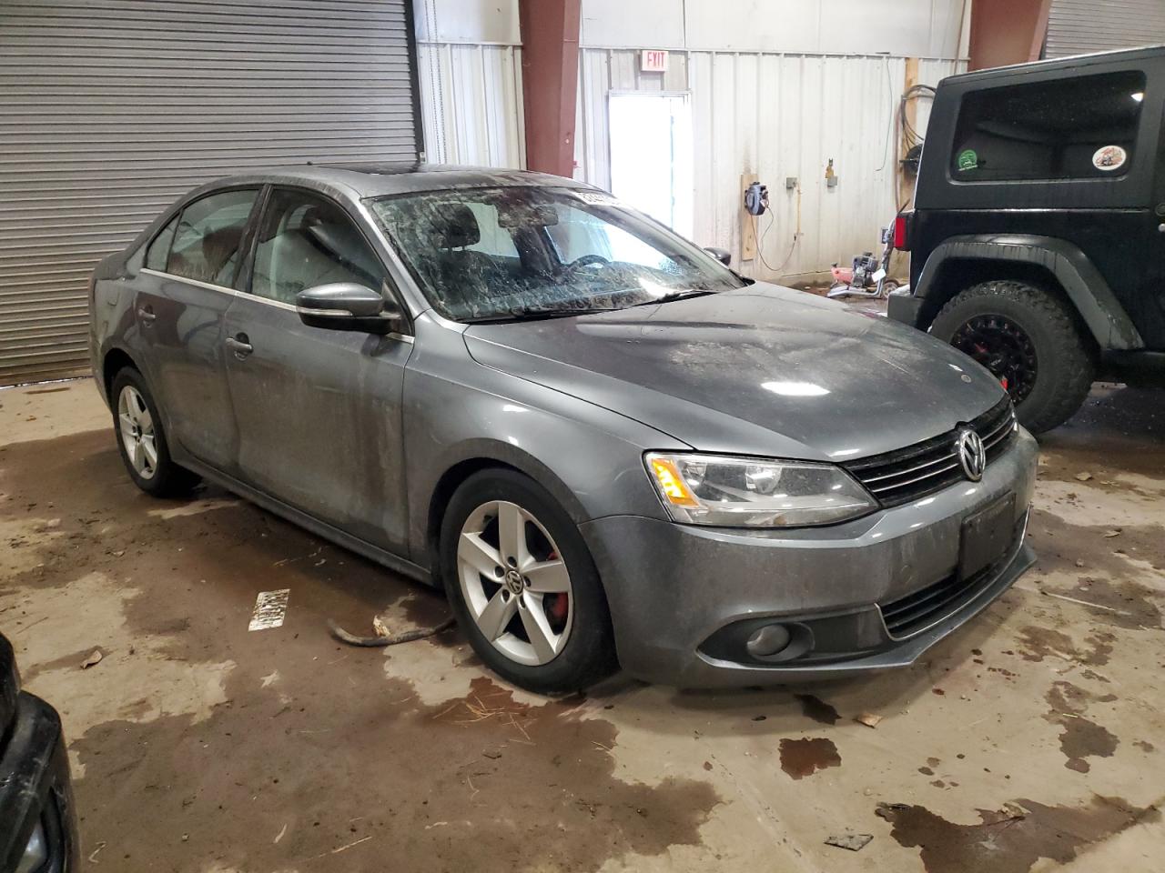 2012 Volkswagen Jetta Tdi Gray vin: 3VWLL7AJ7CM008003