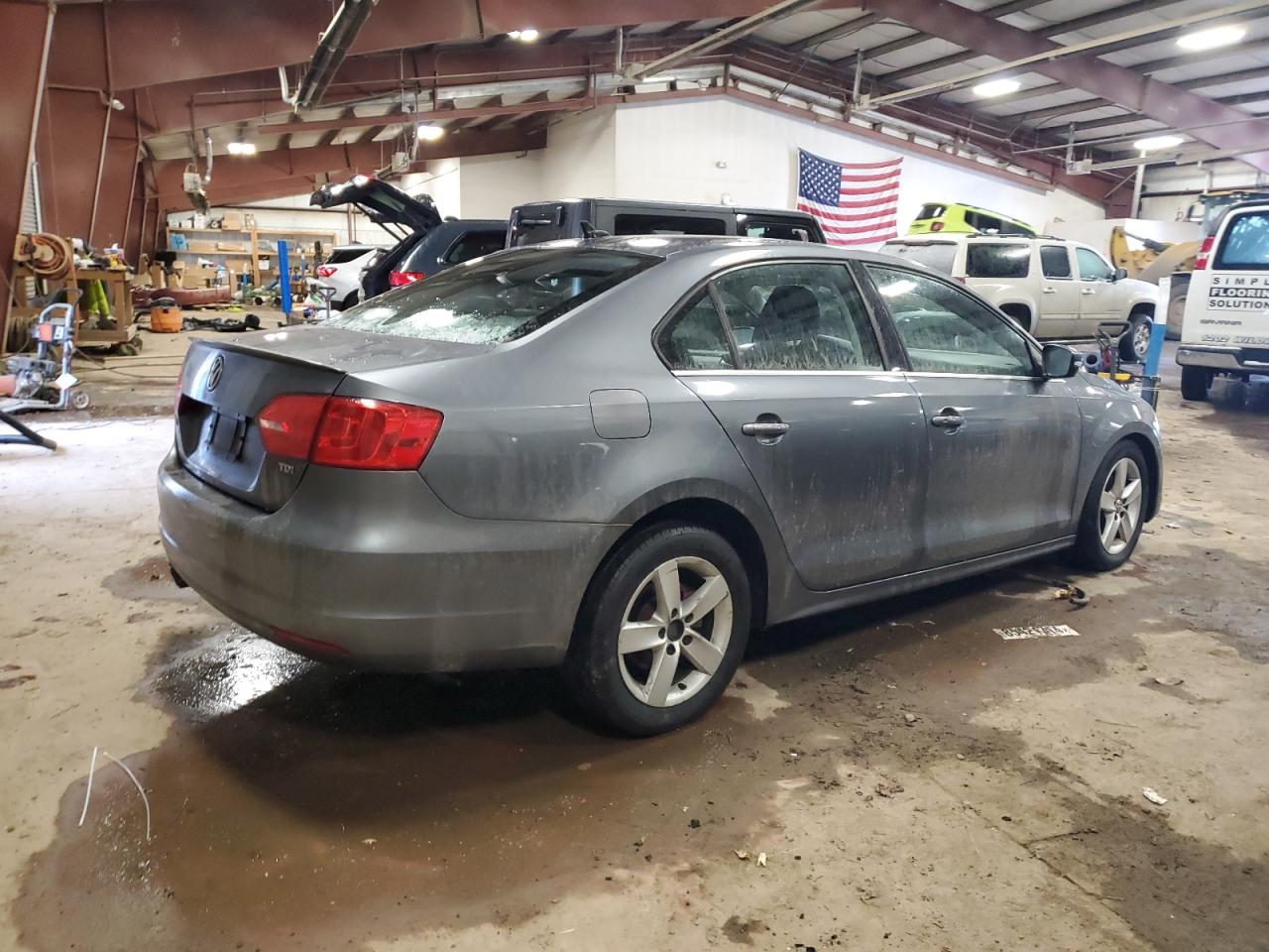 2012 Volkswagen Jetta Tdi Gray vin: 3VWLL7AJ7CM008003