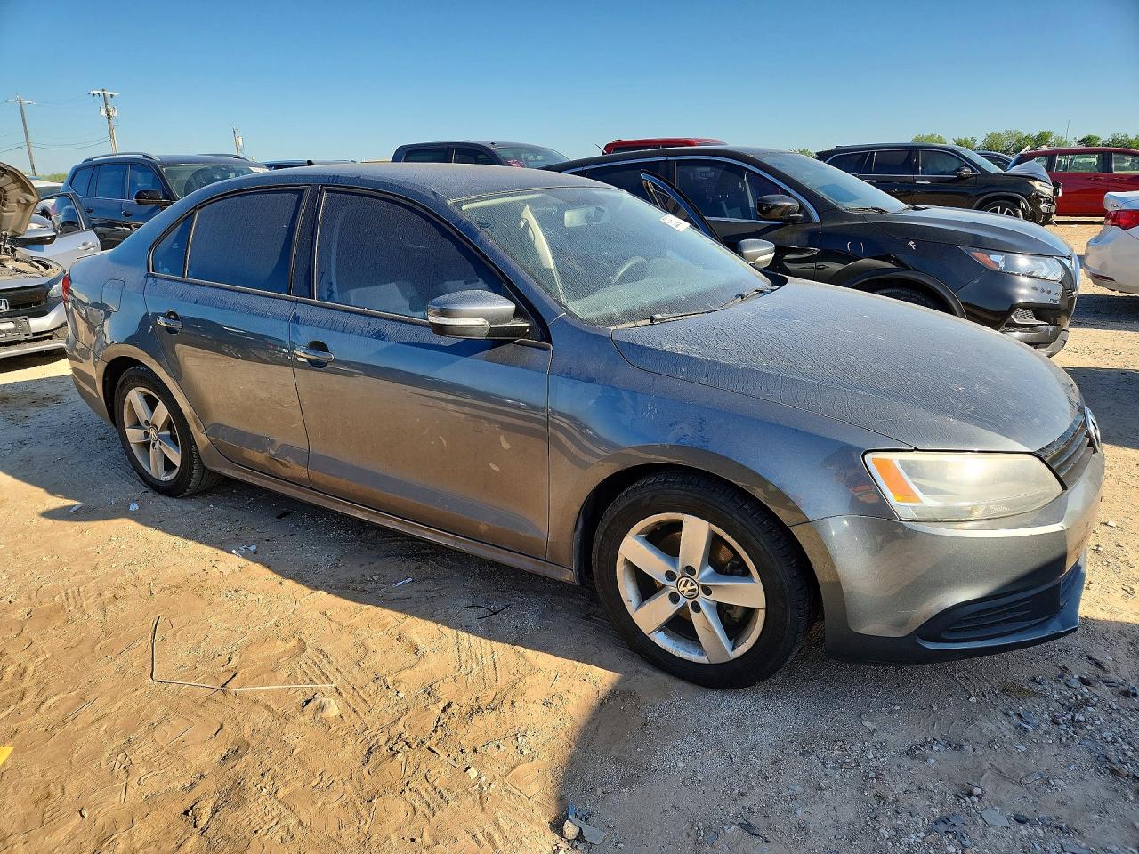 2012 Volkswagen Jetta Tdi Gray vin: 3VWLL7AJ7CM012407