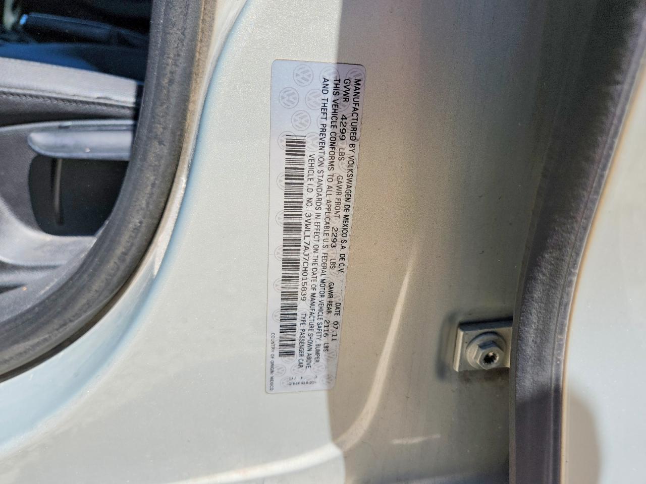 2012 Volkswagen Jetta Tdi Silver vin: 3VWLL7AJ7CM015839