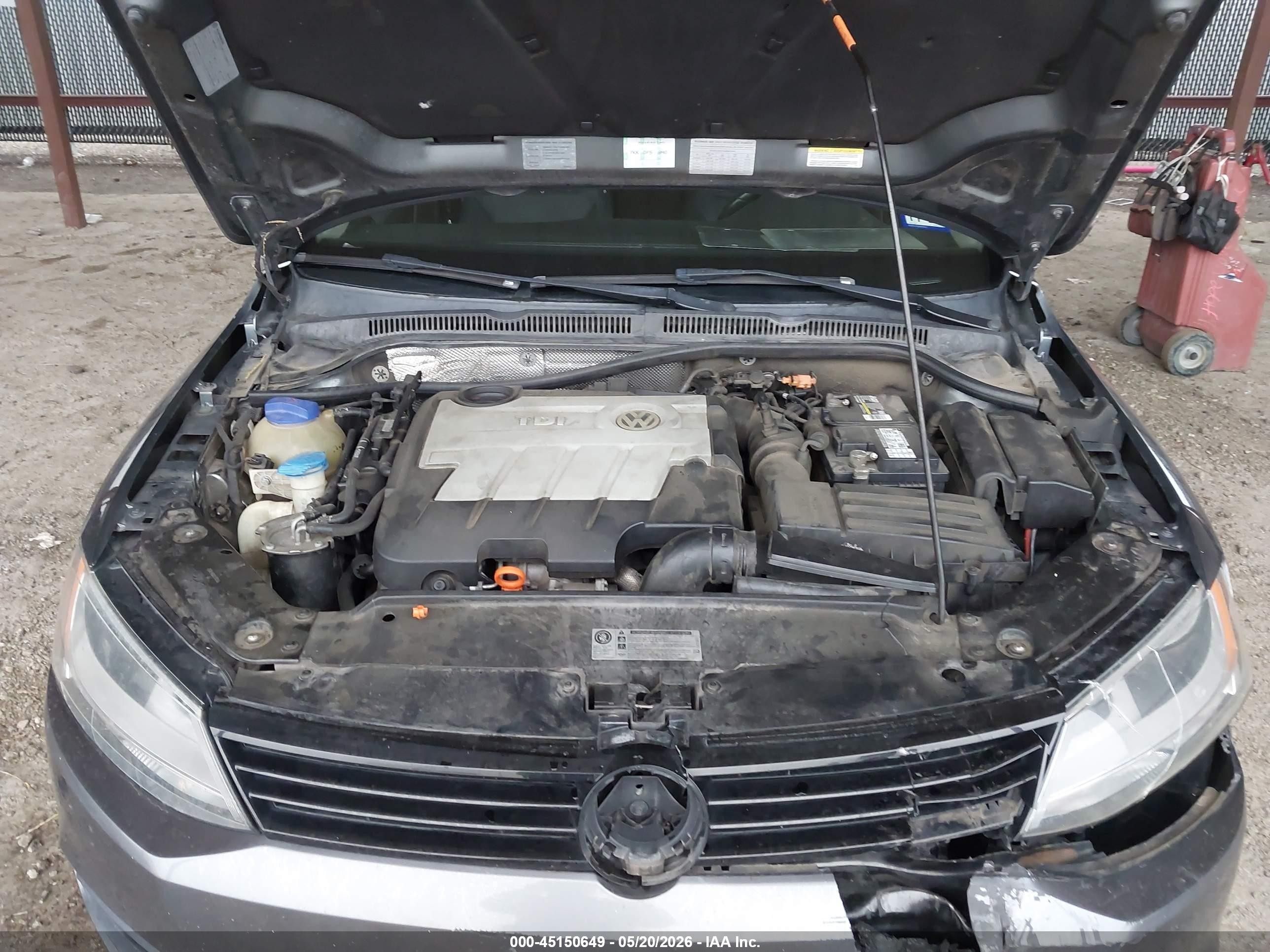2012 Volkswagen Jetta 2.0l Tdi Gray vin: 3VWLL7AJ7CM332245