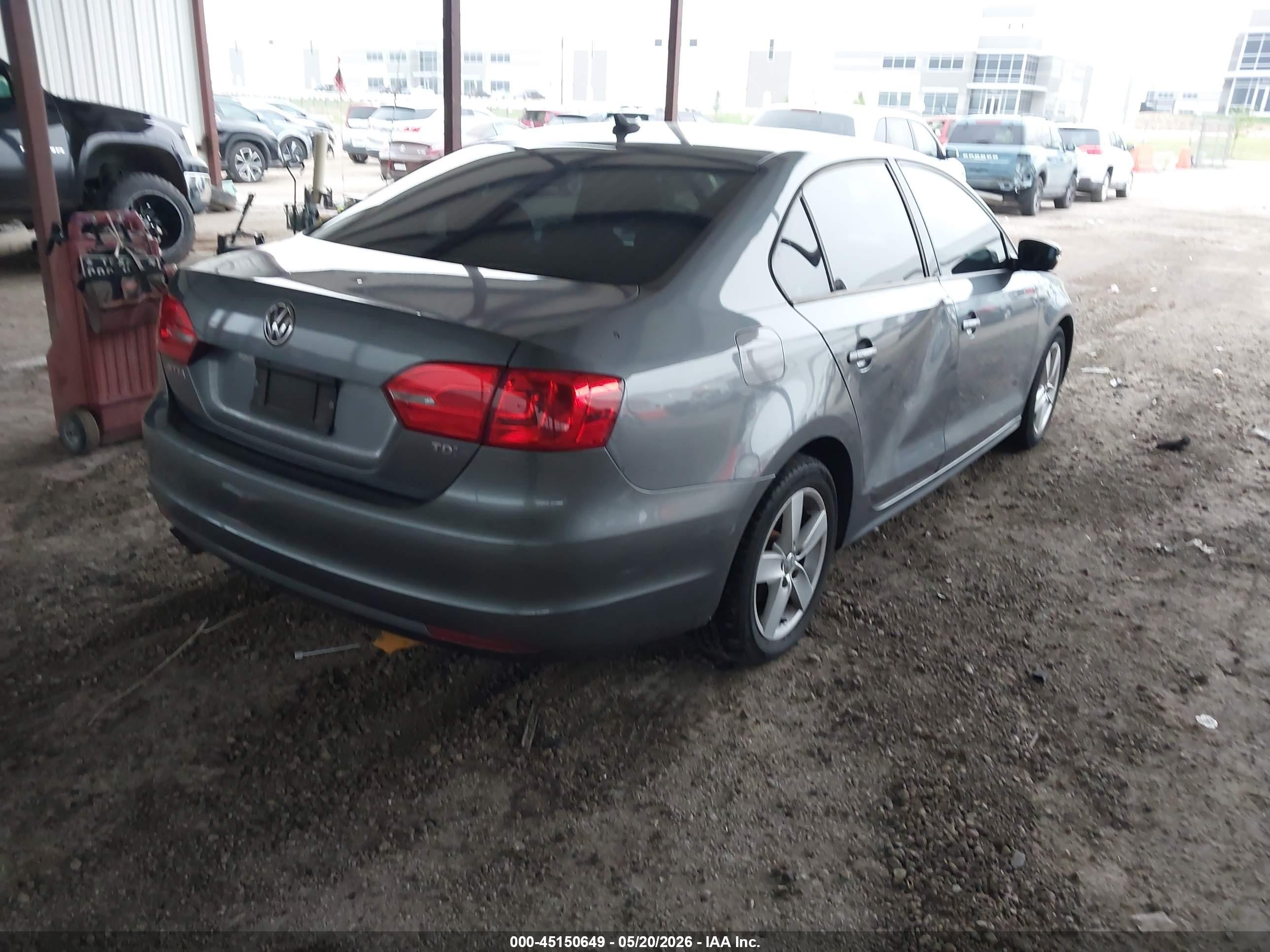 2012 Volkswagen Jetta 2.0l Tdi Gray vin: 3VWLL7AJ7CM332245