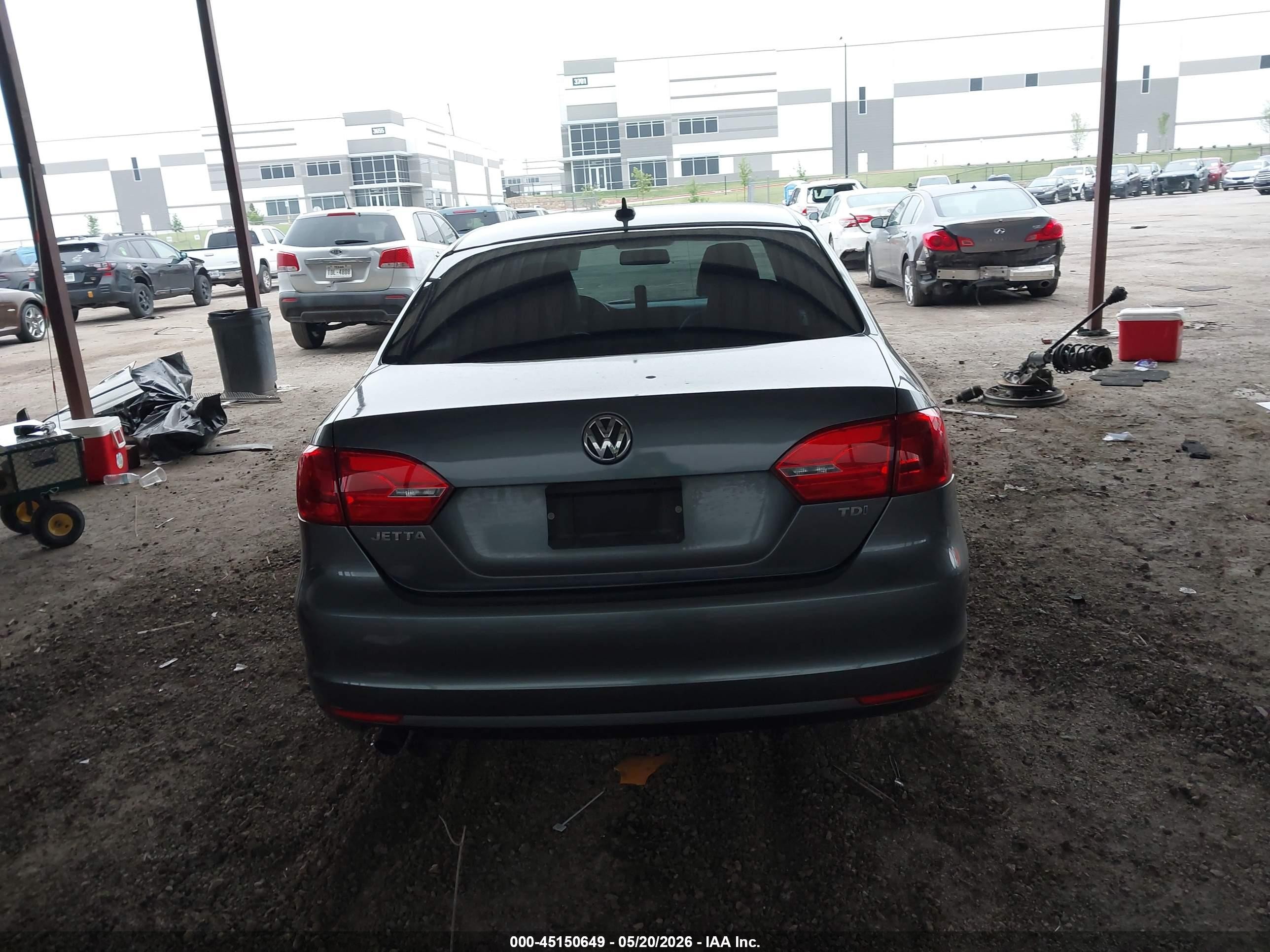 2012 Volkswagen Jetta 2.0l Tdi Gray vin: 3VWLL7AJ7CM332245