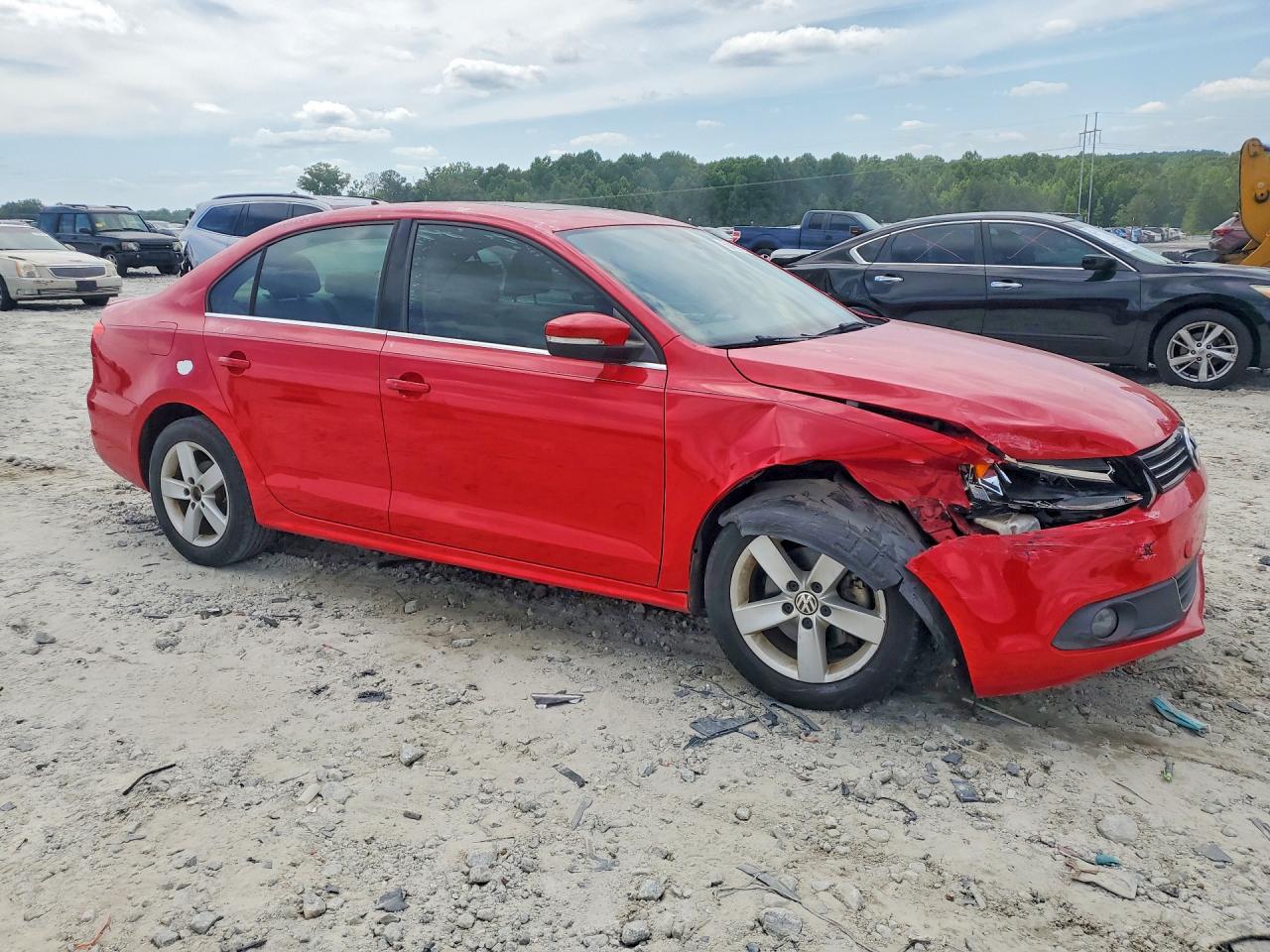 2012 Volkswagen Jetta Tdi Red vin: 3VWLL7AJ7CM377637