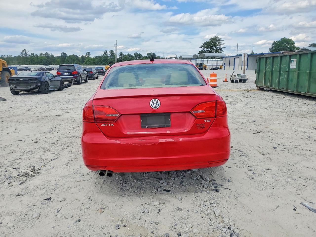 2012 Volkswagen Jetta Tdi Red vin: 3VWLL7AJ7CM377637